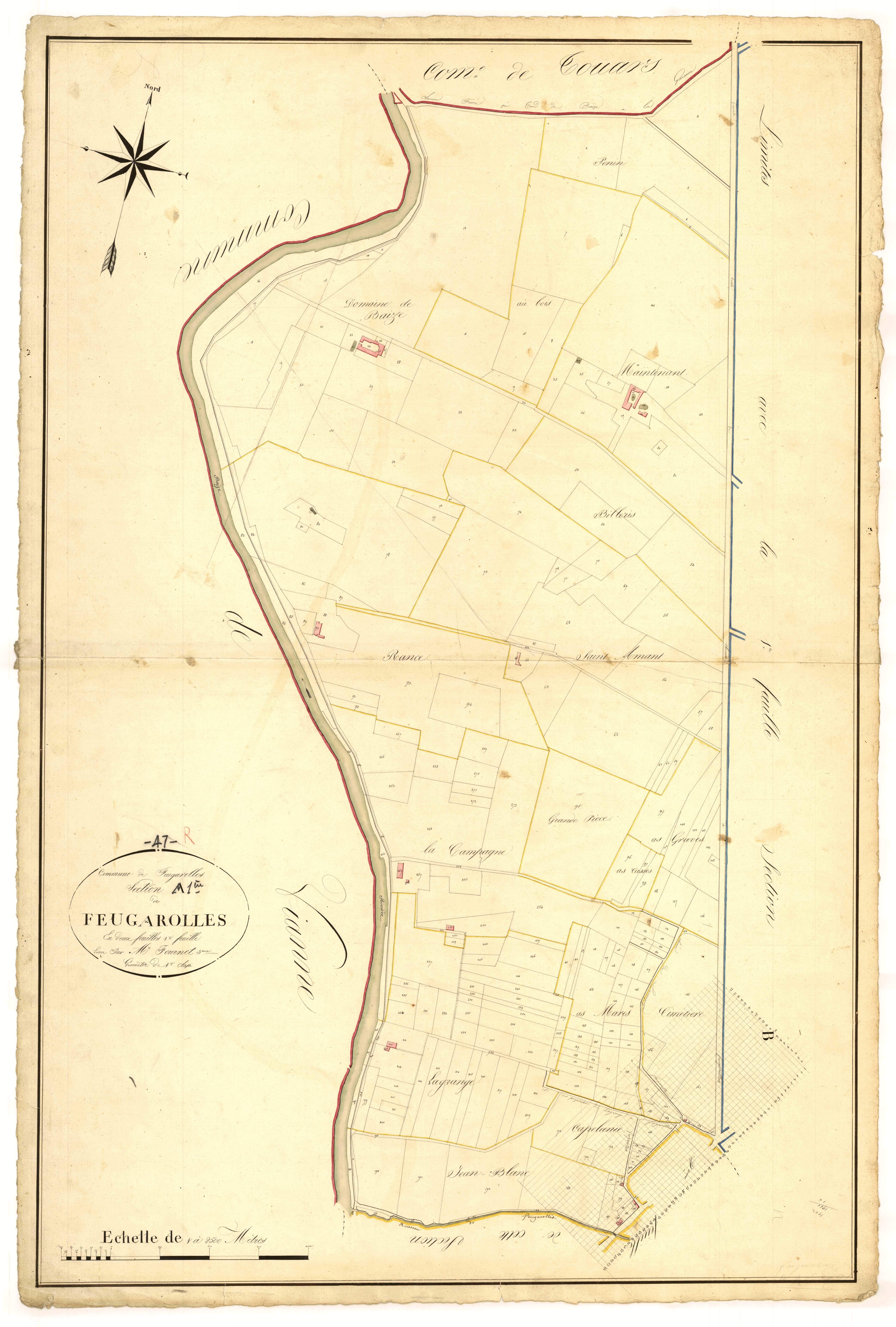 Plan napoléonien, atlas-A1 Feugarolles, Feugarolles