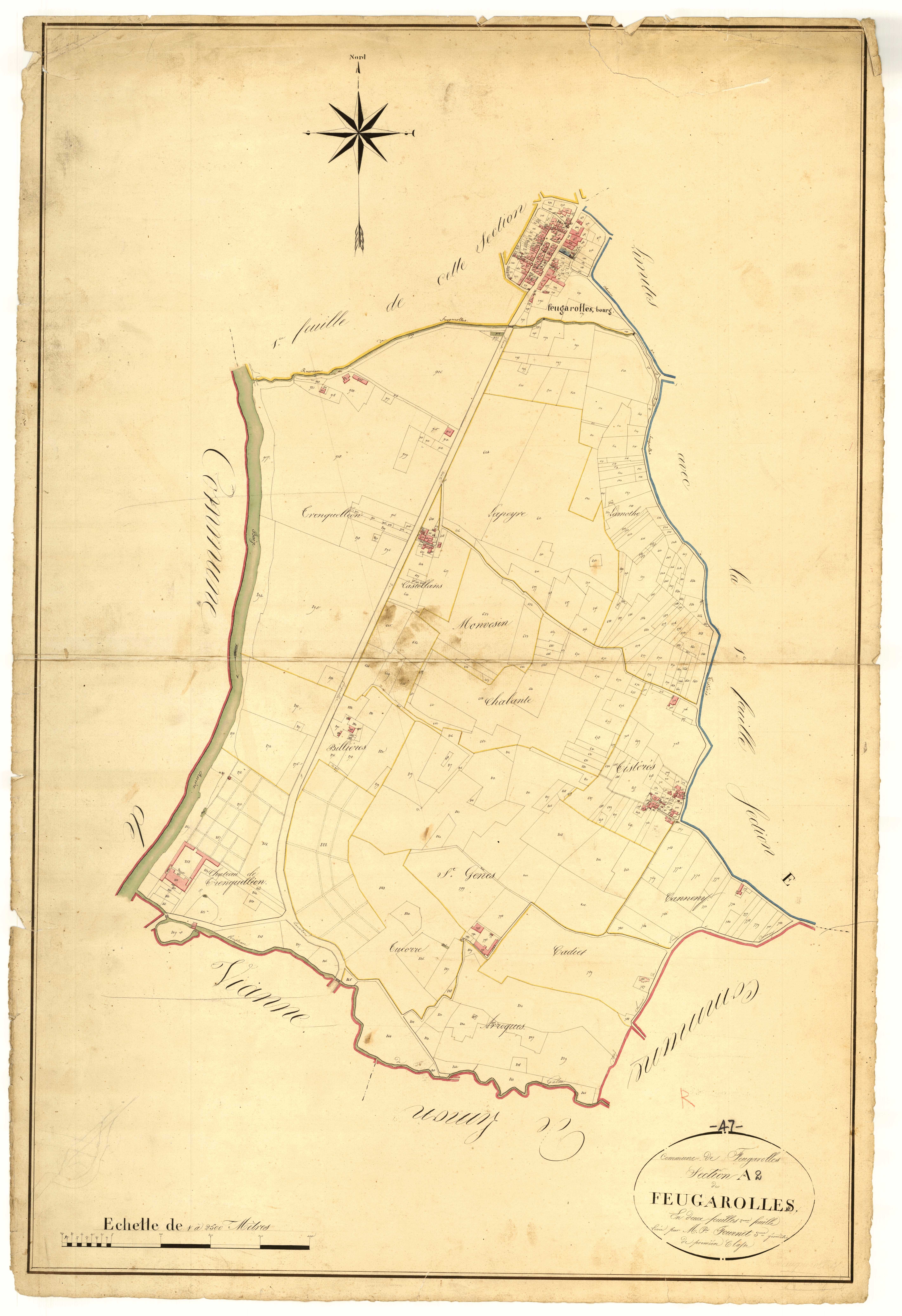 Plan napoléonien, atlas-A2 Feugarolles, Feugarolles