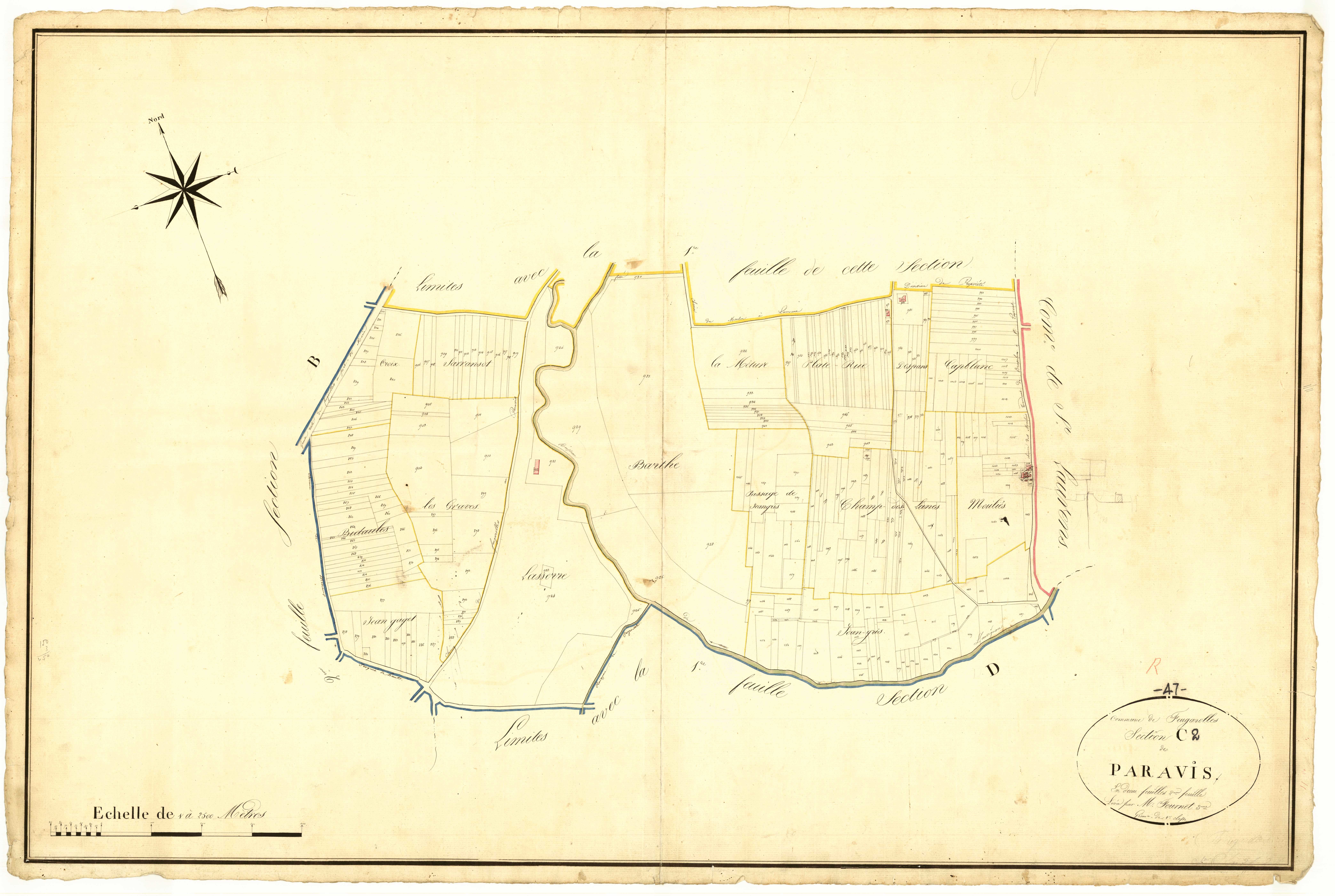 Plan napoléonien, atlas-C2 Paravis, Feugarolles