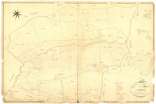 Plan napoléonien, atlas-B1 Limon, Limon (voir Feugarolles)