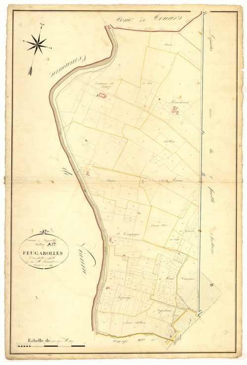 Plan napoléonien, atlas-A1 Feugarolles, Feugarolles