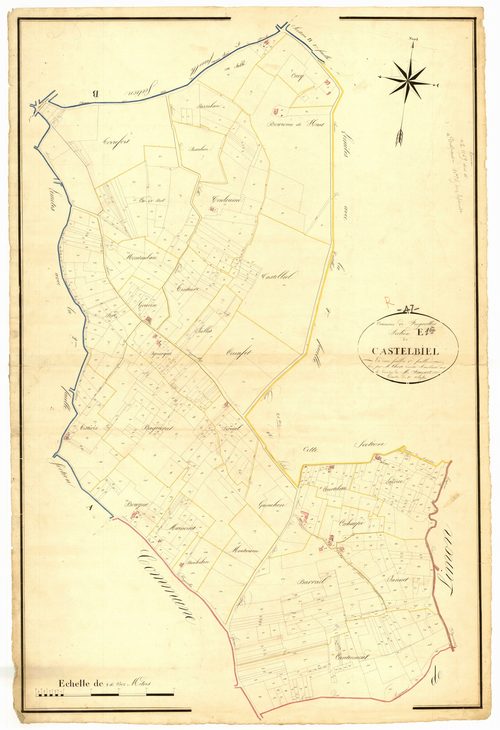 Plan napoléonien, atlas-E1 Castelbiel, Feugarolles
