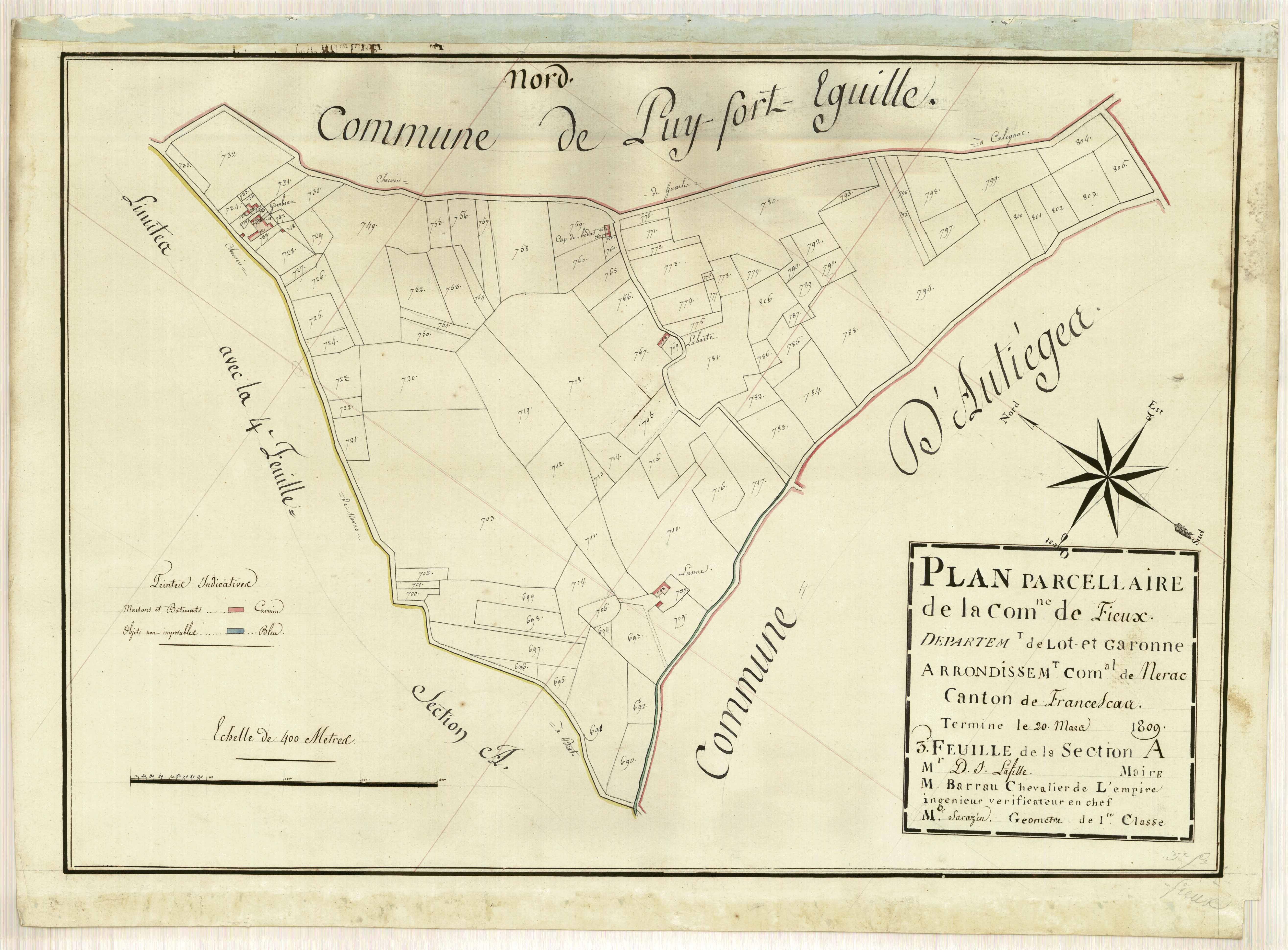 Plan primitif, atlas-A3 Coulon, Fieux