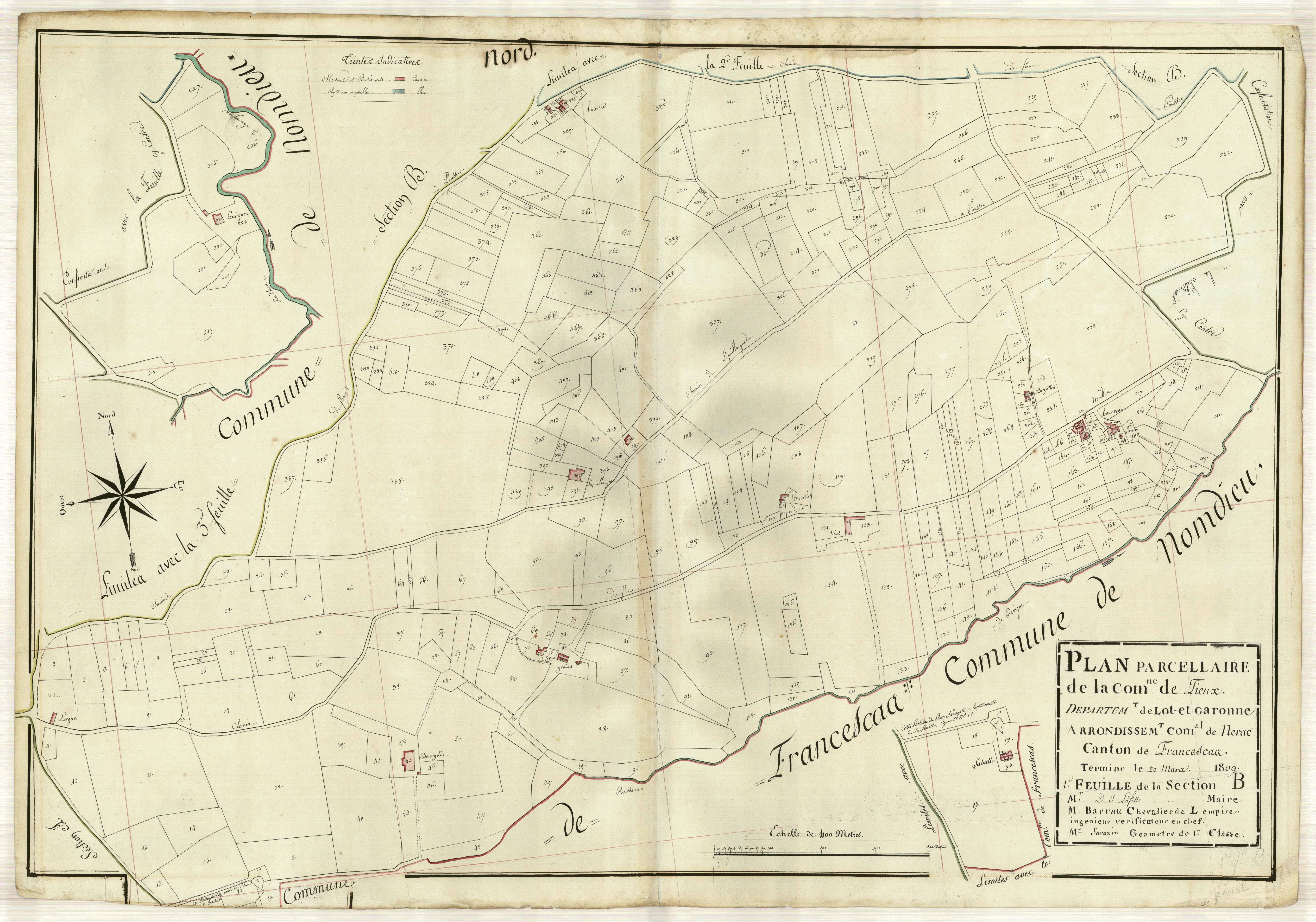 Plan primitif, atlas-B1 Fieux, Fieux