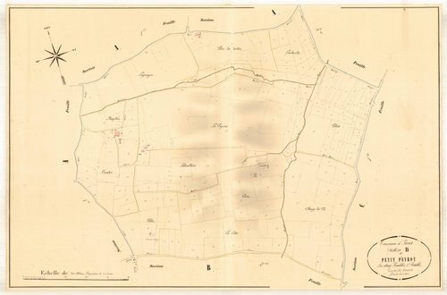Plan napoléonien, atlas-B1 Petit-Peyrot, Fieux