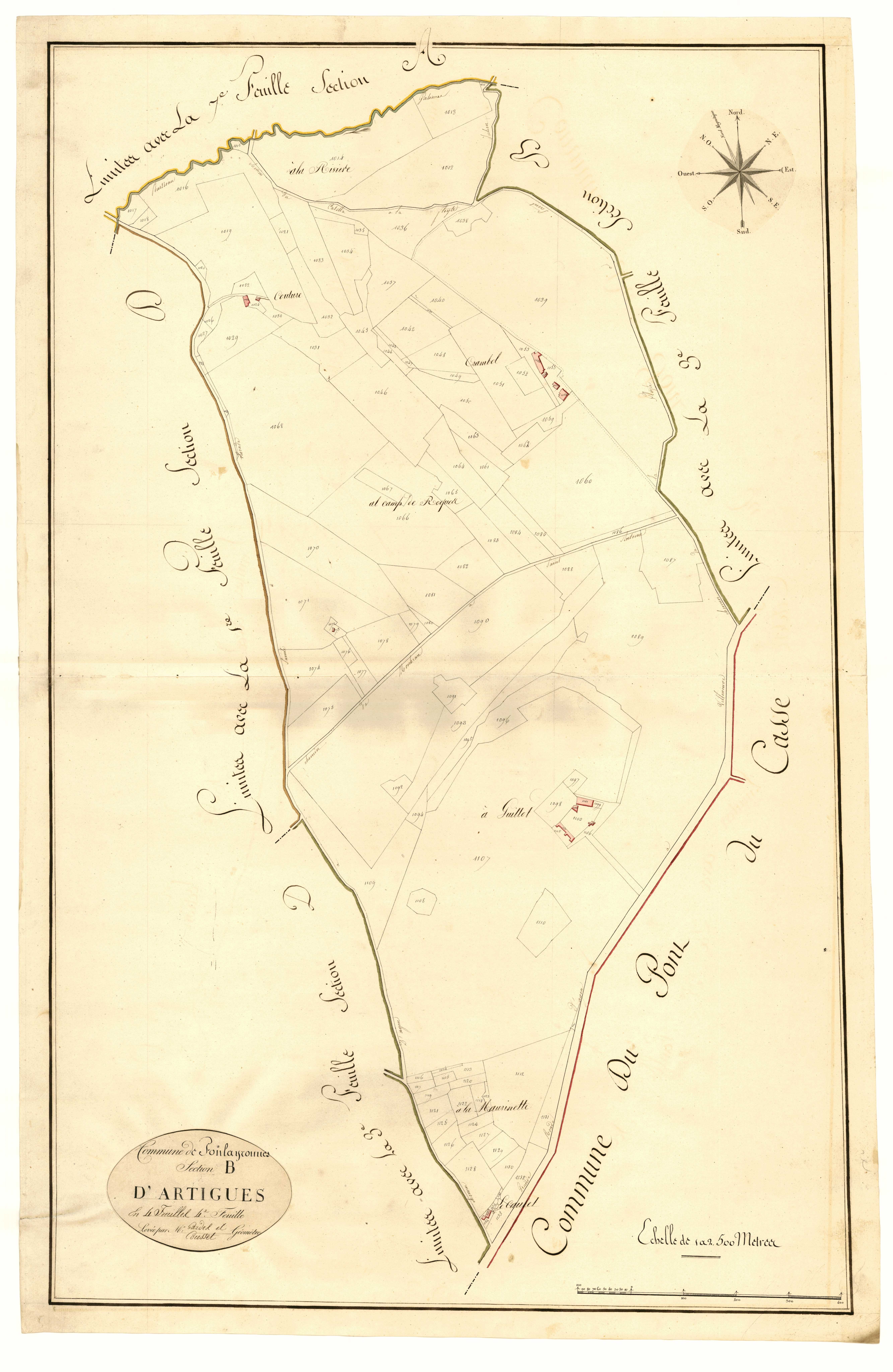 Plan primitif, atlas-B4 Artigues, Foulayronnes