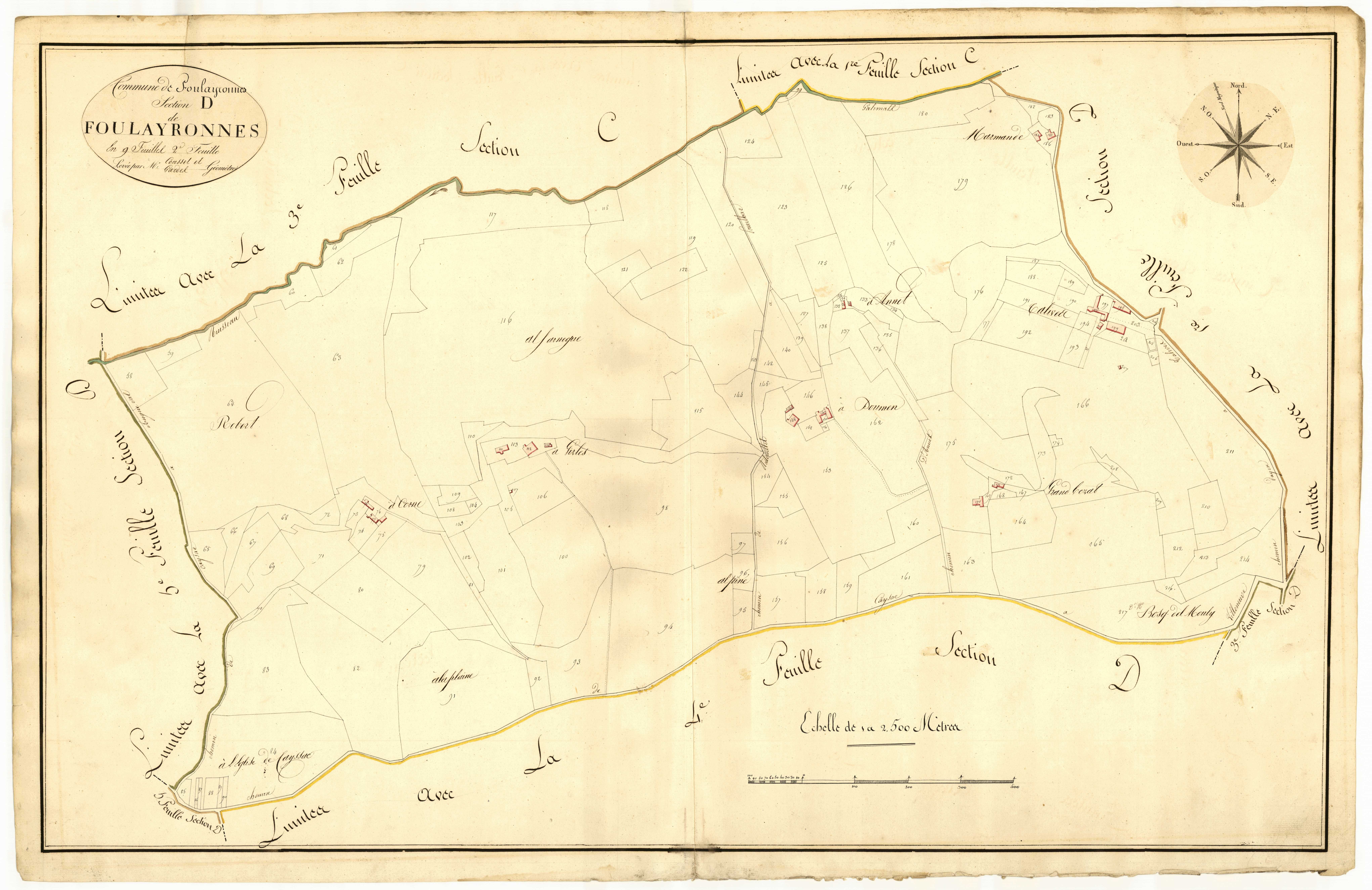 Plan primitif, atlas-D2 Foulayronnes, Foulayronnes