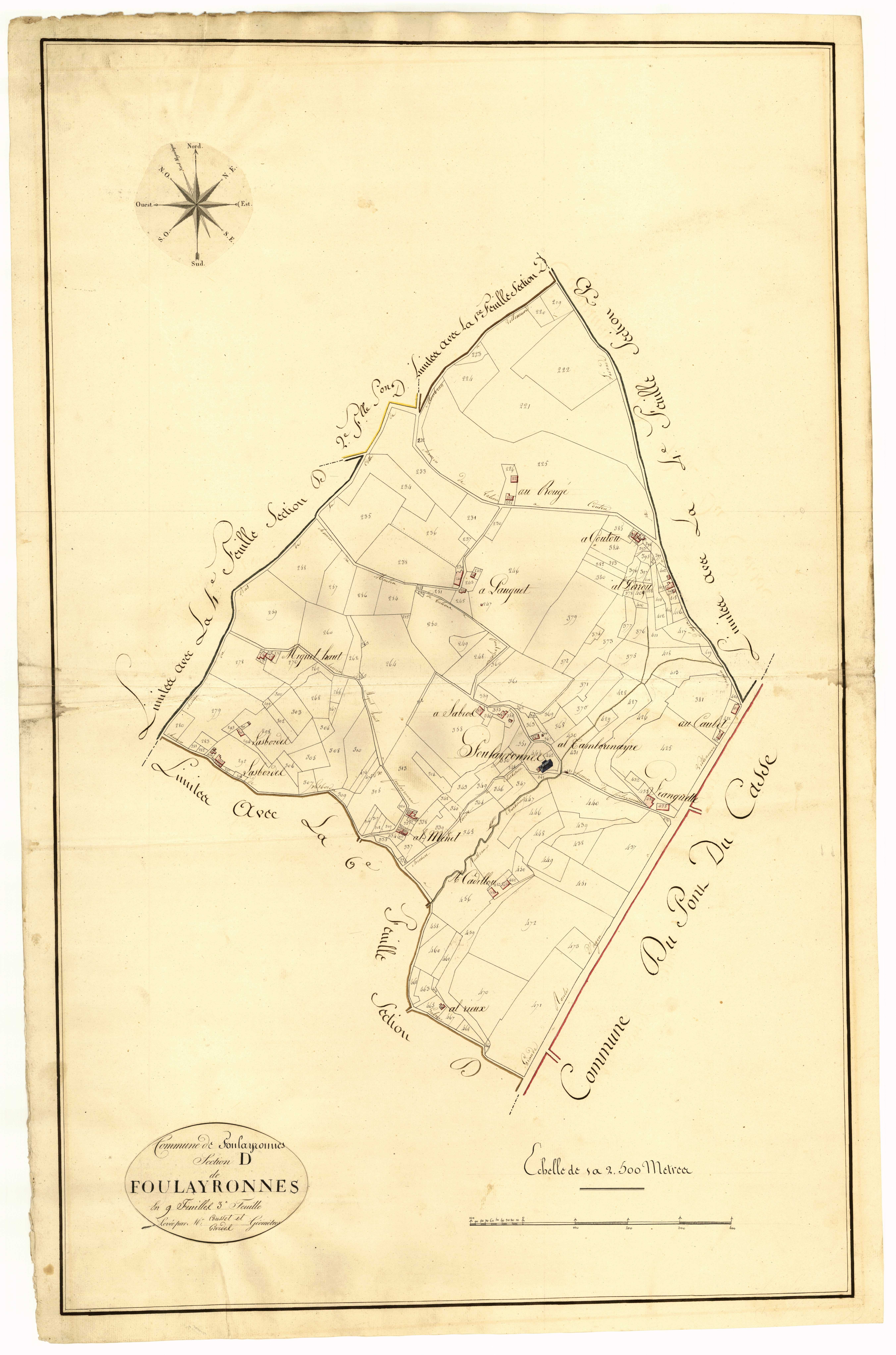 Plan primitif, atlas-D3 Foulayronnes, Foulayronnes