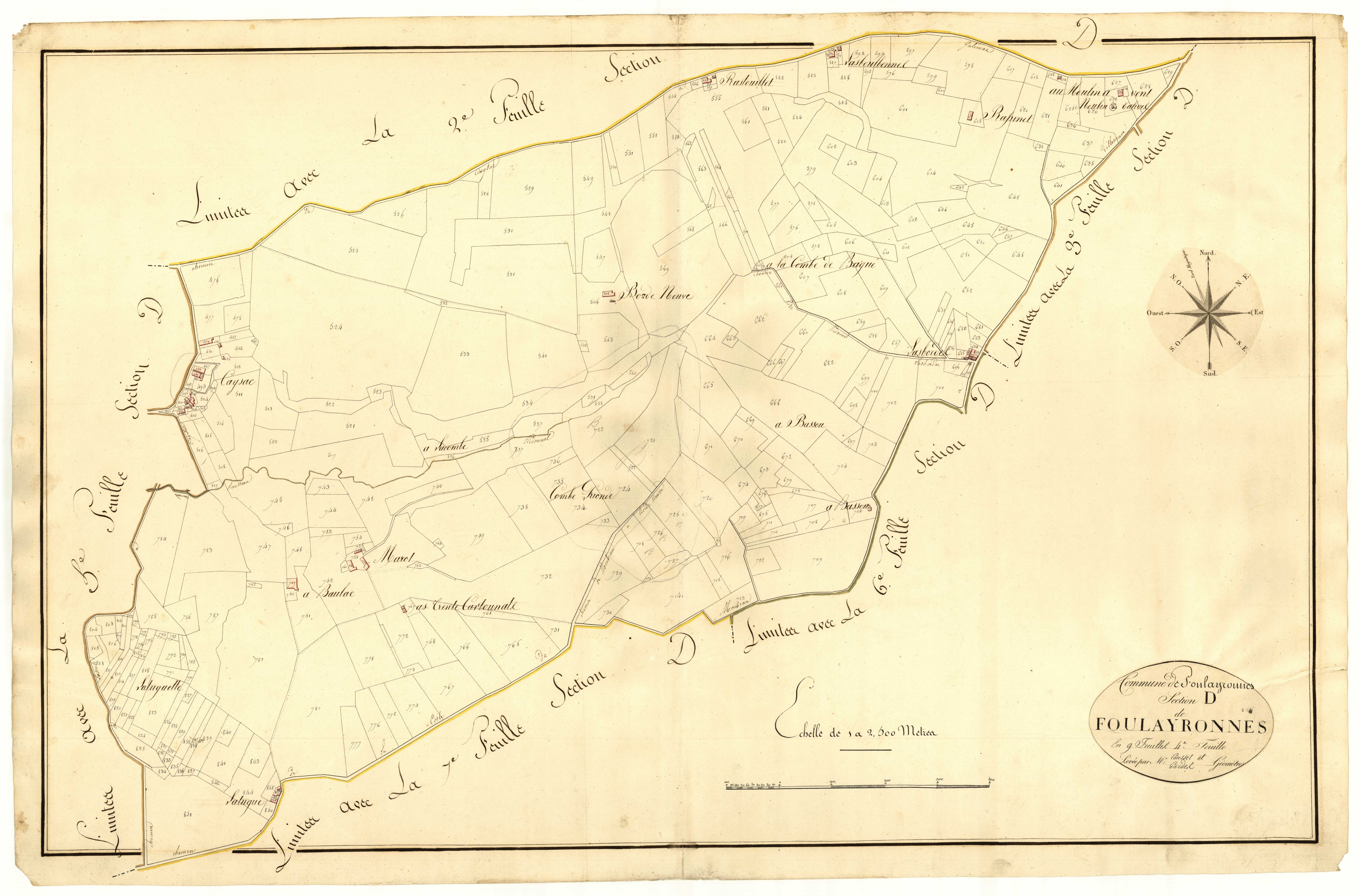 Plan primitif, atlas-D4 Foulayronnes, Foulayronnes