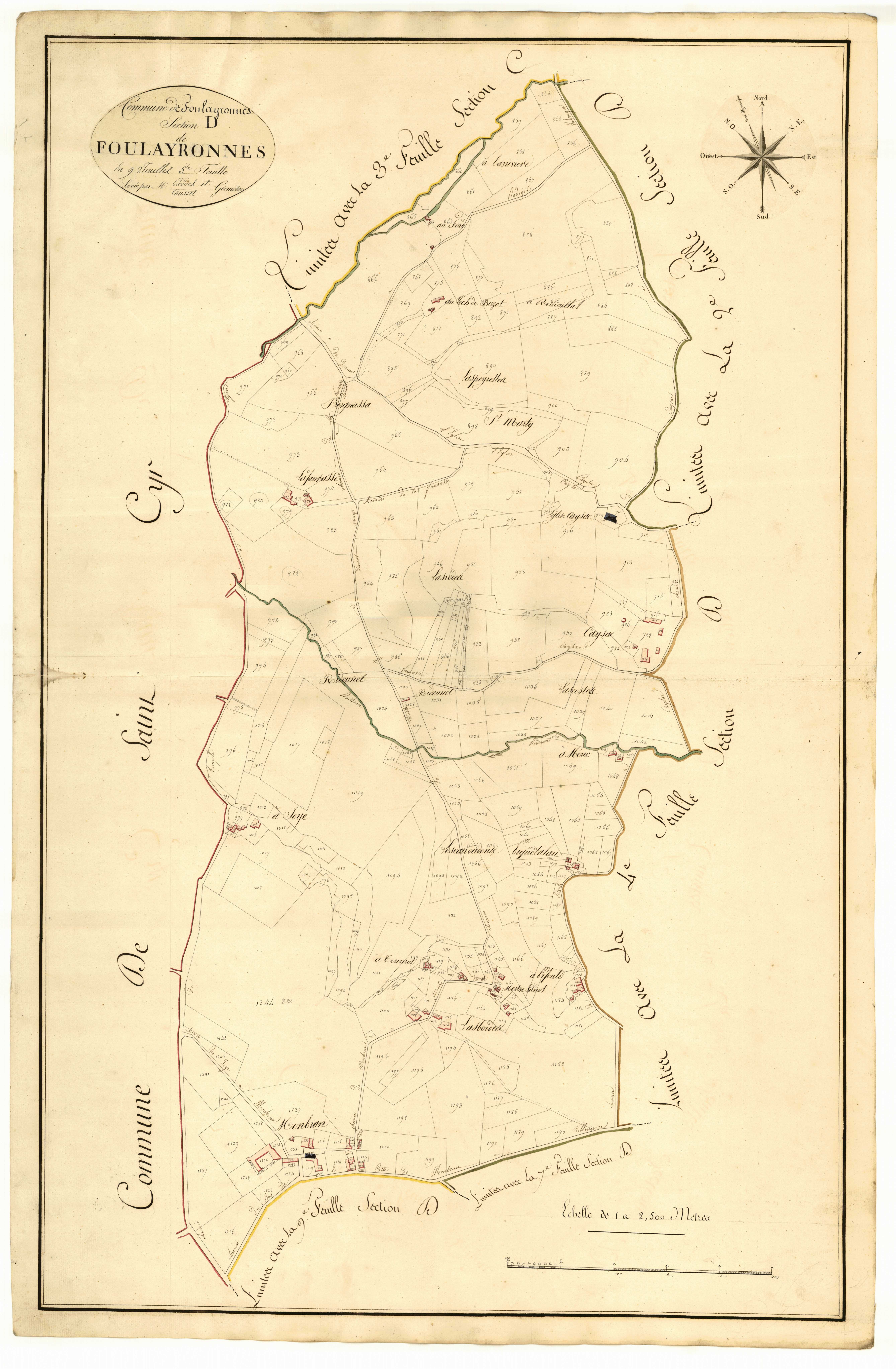 Plan primitif, atlas-D5 Foulayronnes, Foulayronnes
