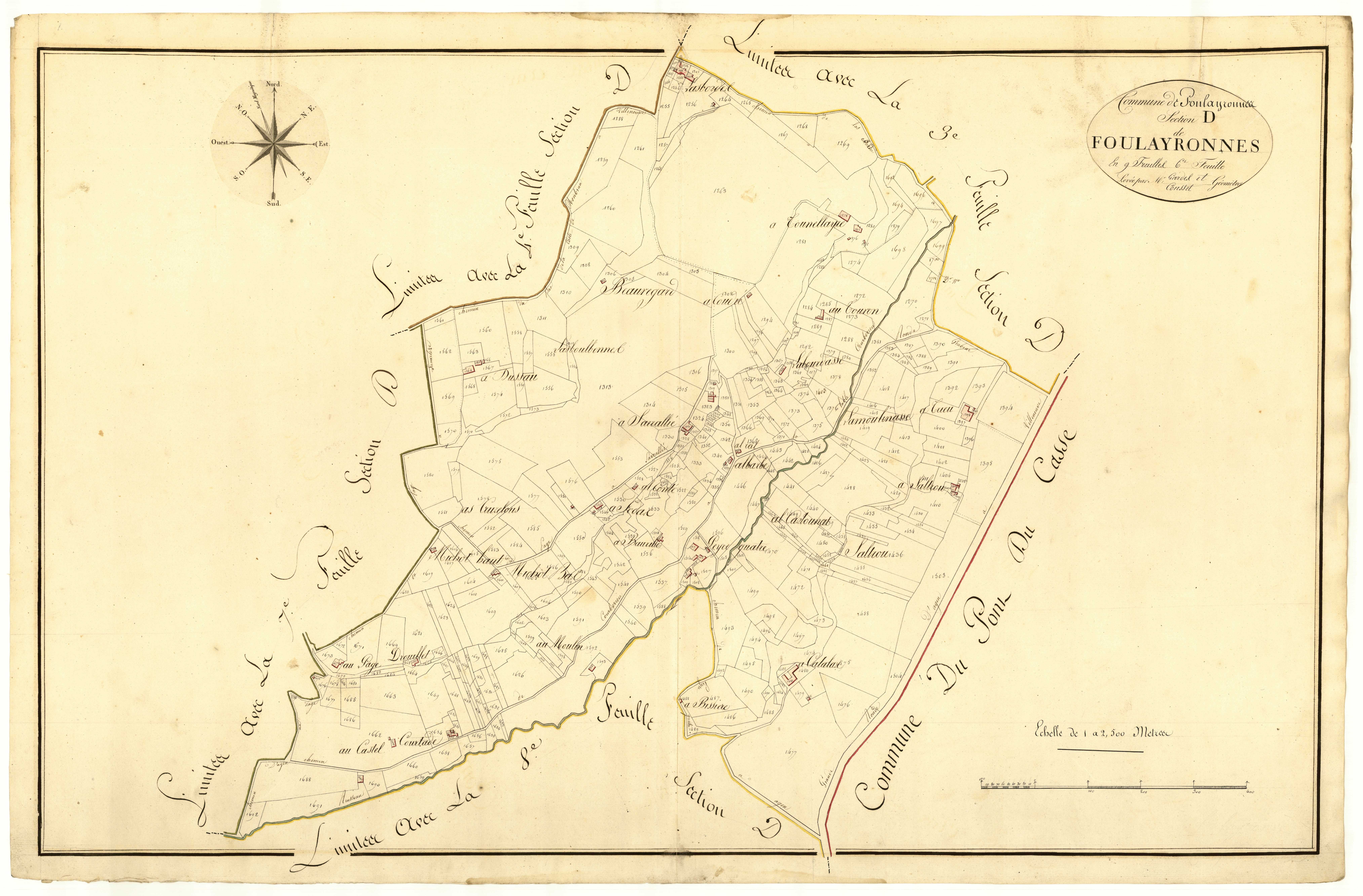 Plan primitif, atlas-D6 Foulayronnes, Foulayronnes