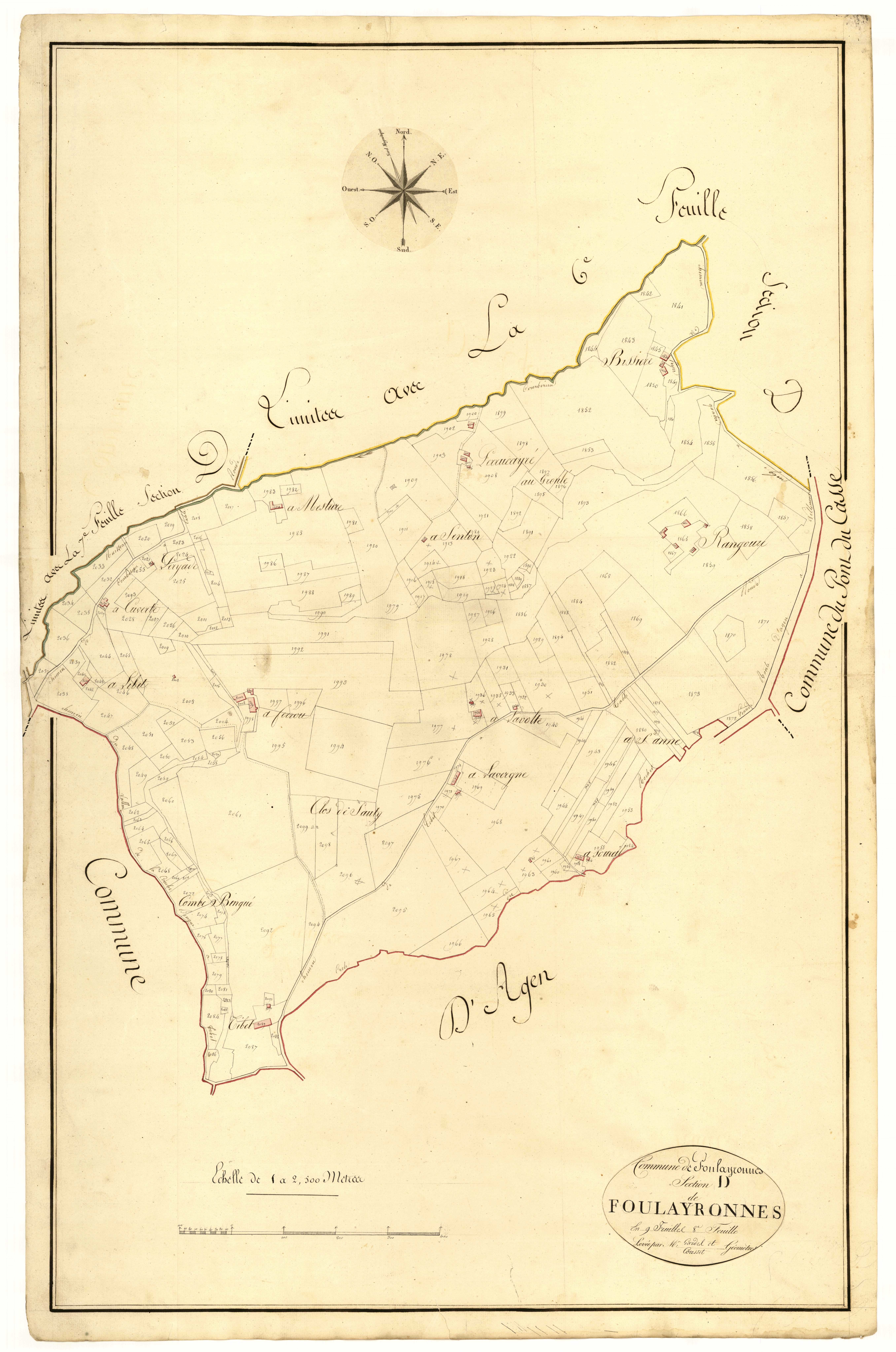 Plan primitif, atlas-D8 Foulayronnes, Foulayronnes