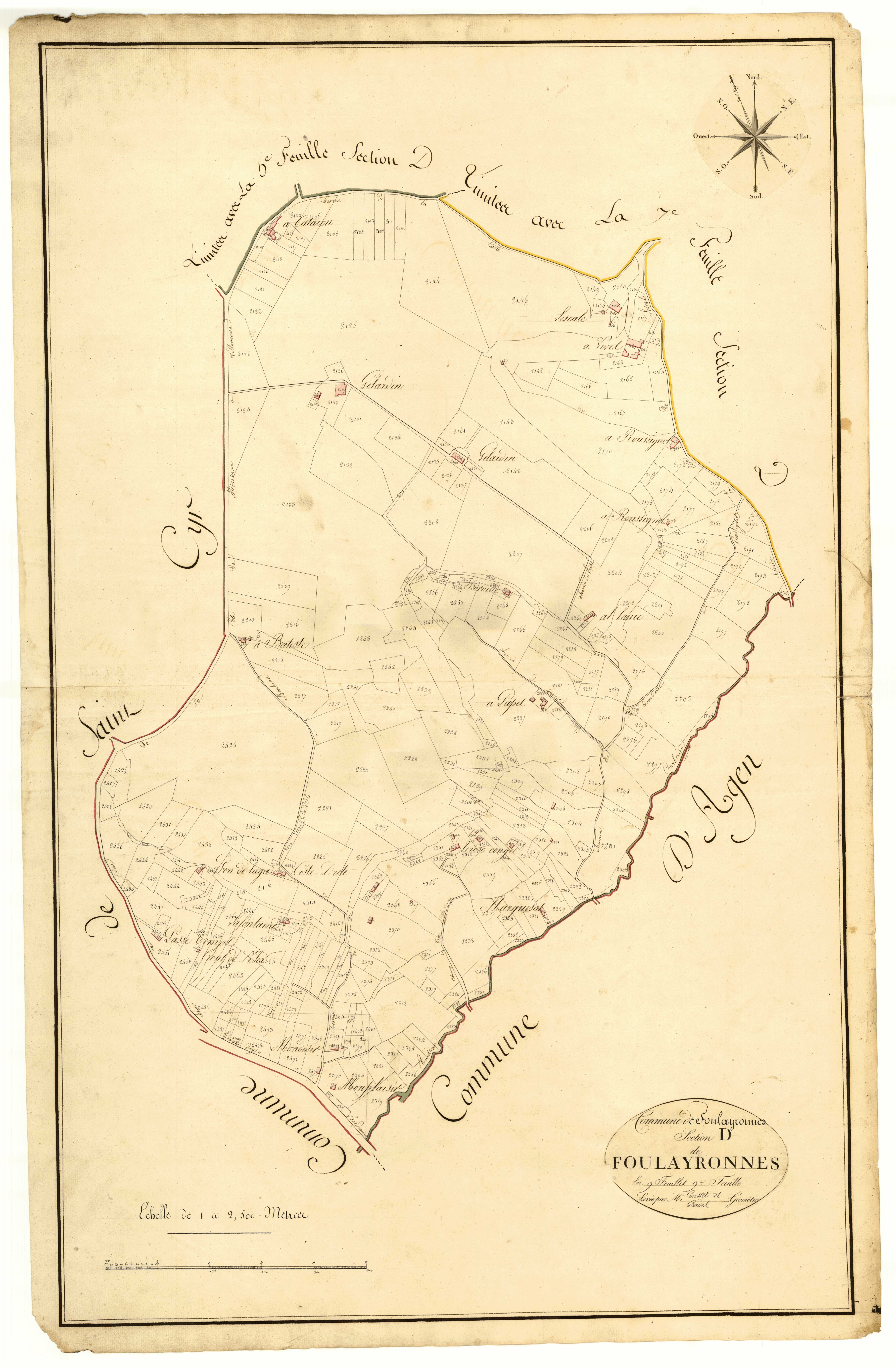 Plan primitif, atlas-D9 Foulayronnes, Foulayronnes