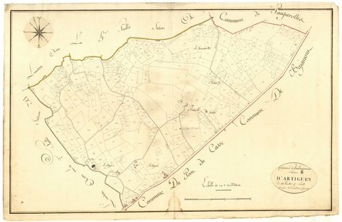 Plan primitif, atlas-B1 Artigues, Foulayronnes