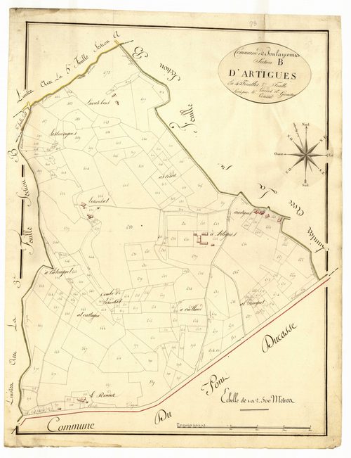 Plan primitif, atlas-B2 Artigues, Foulayronnes