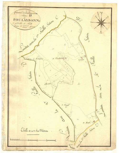 Plan primitif, atlas-D1 Foulayronnes, Foulayronnes