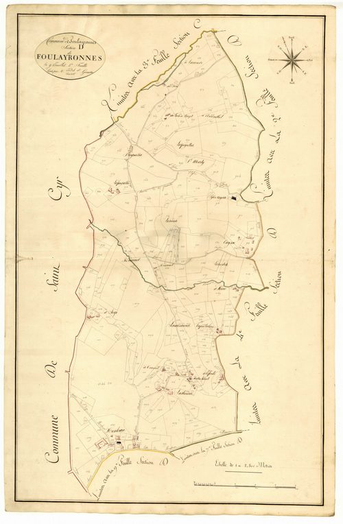 Plan primitif, atlas-D5 Foulayronnes, Foulayronnes