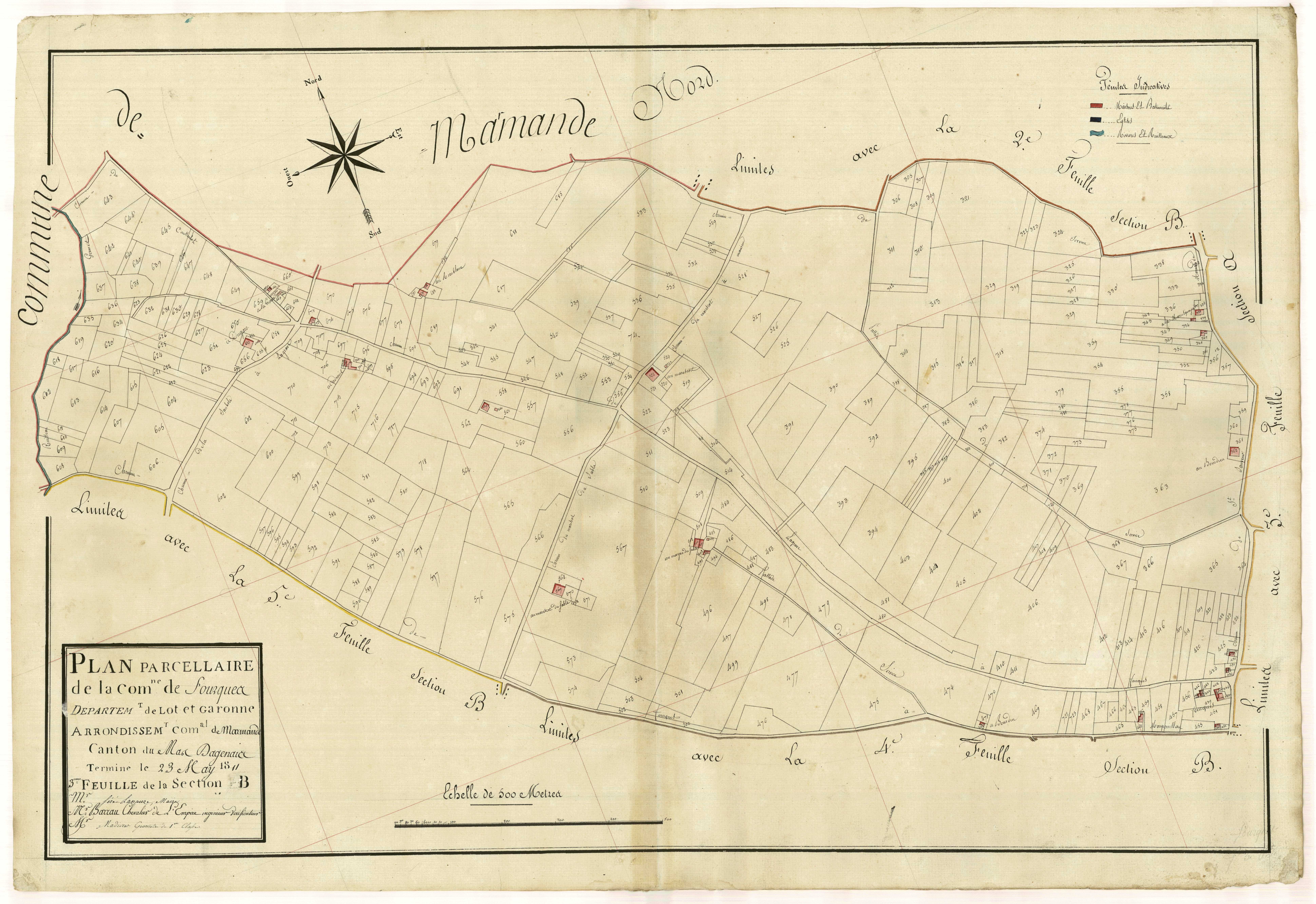 Plan primitif, atlas-B3 Saint-Sauveur et Sainte-Marthe, Fourques-sur-Garonne