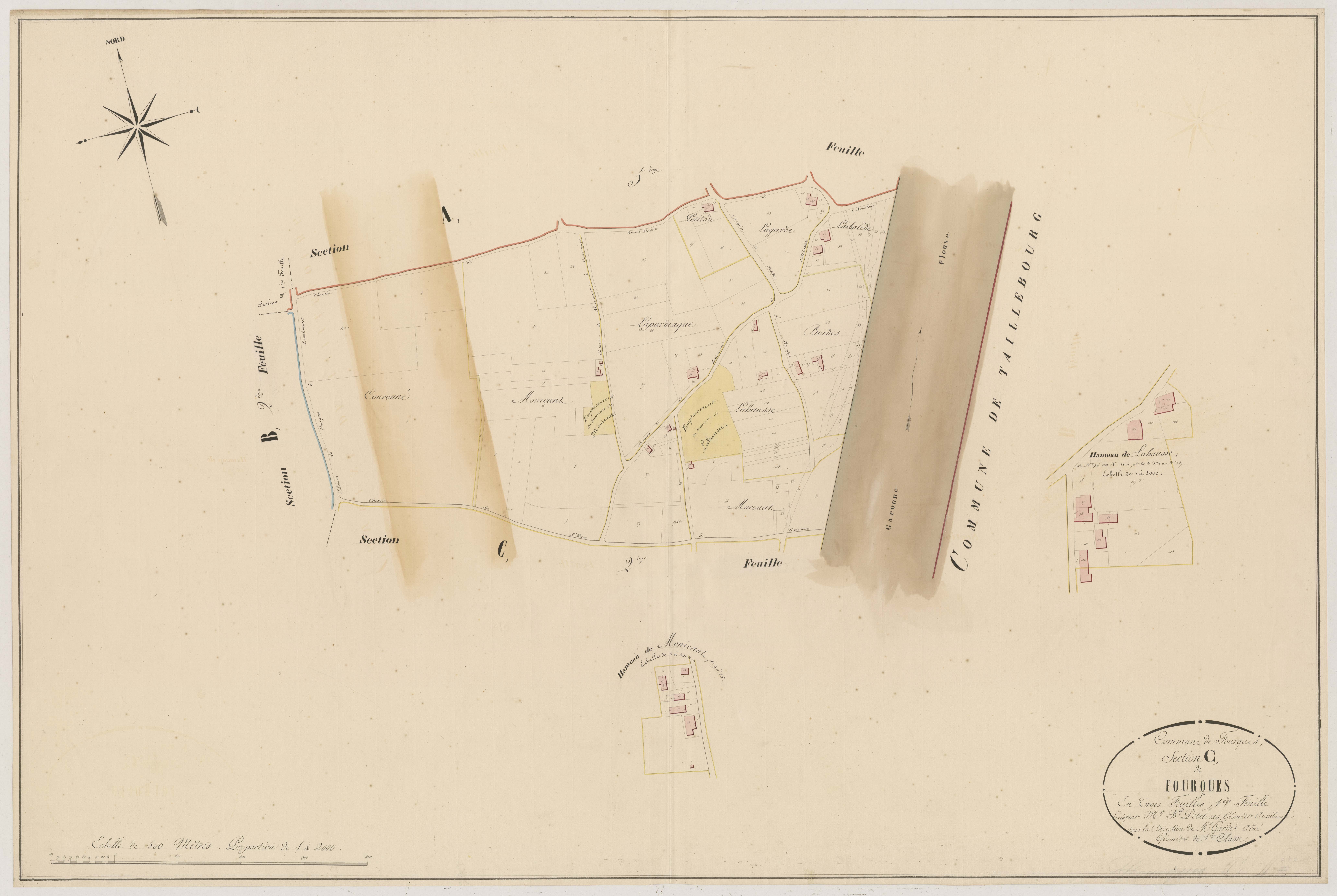 Plan napoléonien, atlas-C1 Fourques, Fourques-sur-Garonne