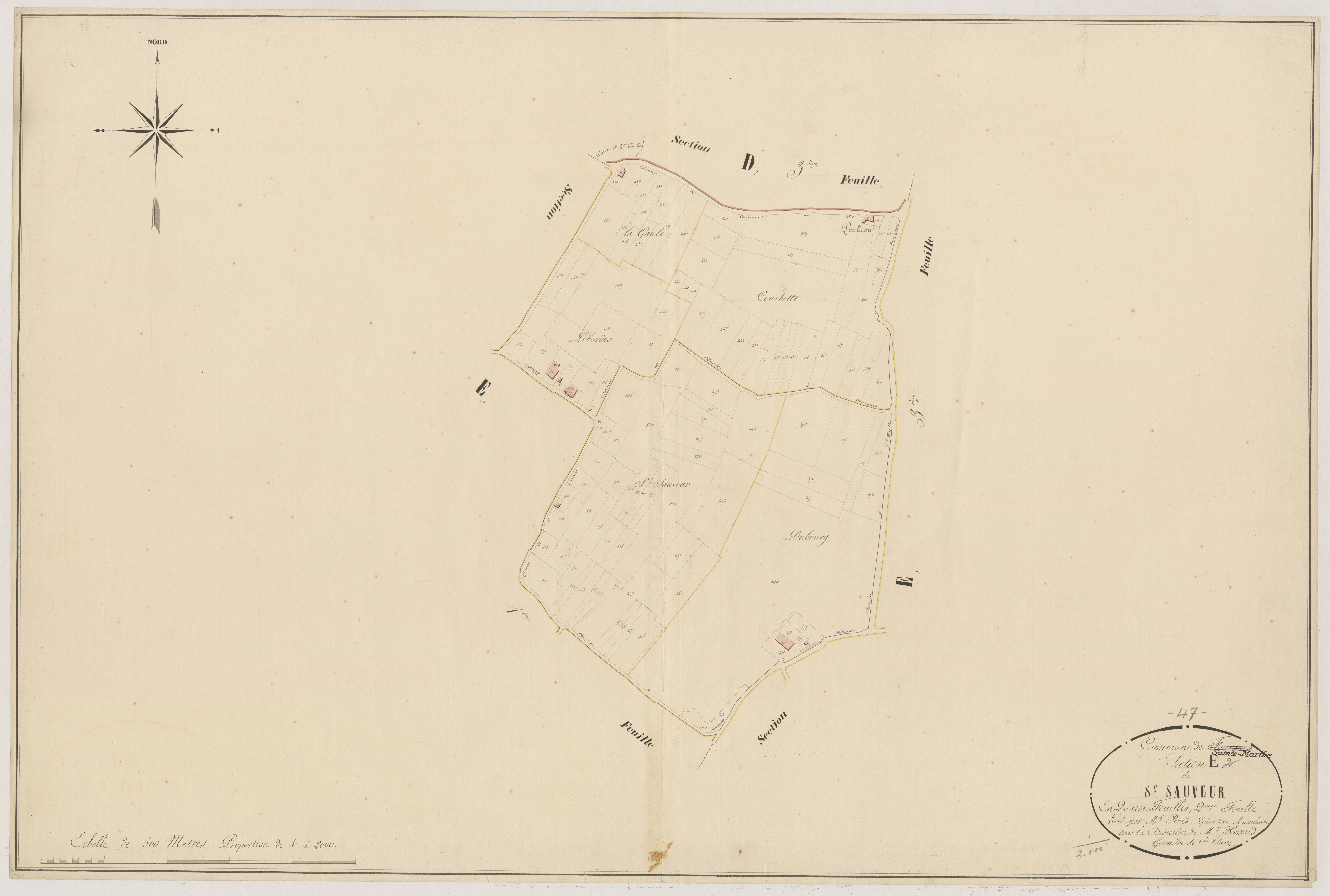 Plan napoléonien, atlas-E2 Saint-Sauveur, Fourques-sur-Garonne