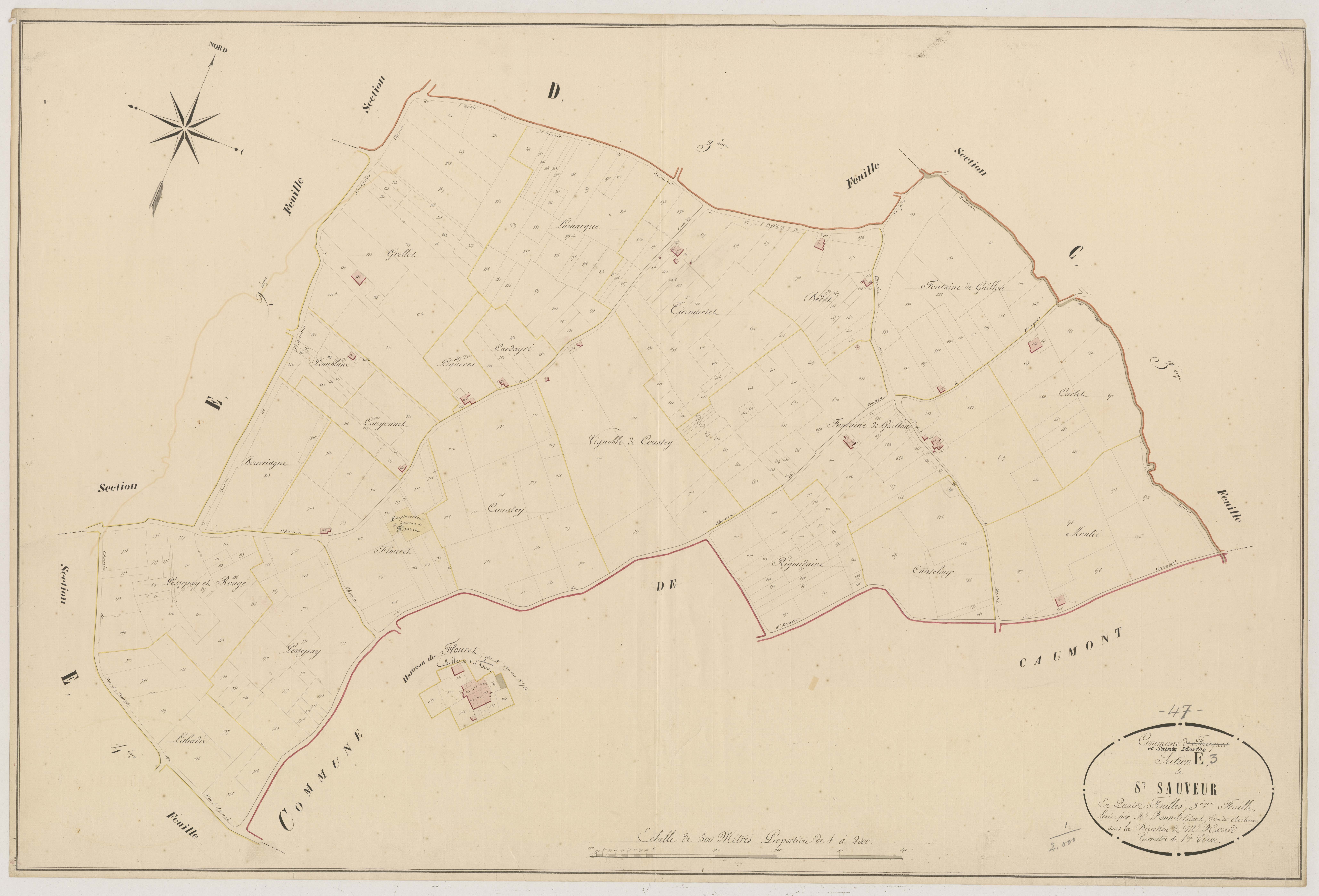 Plan napoléonien, atlas-E3 Saint-Sauveur, Fourques-sur-Garonne