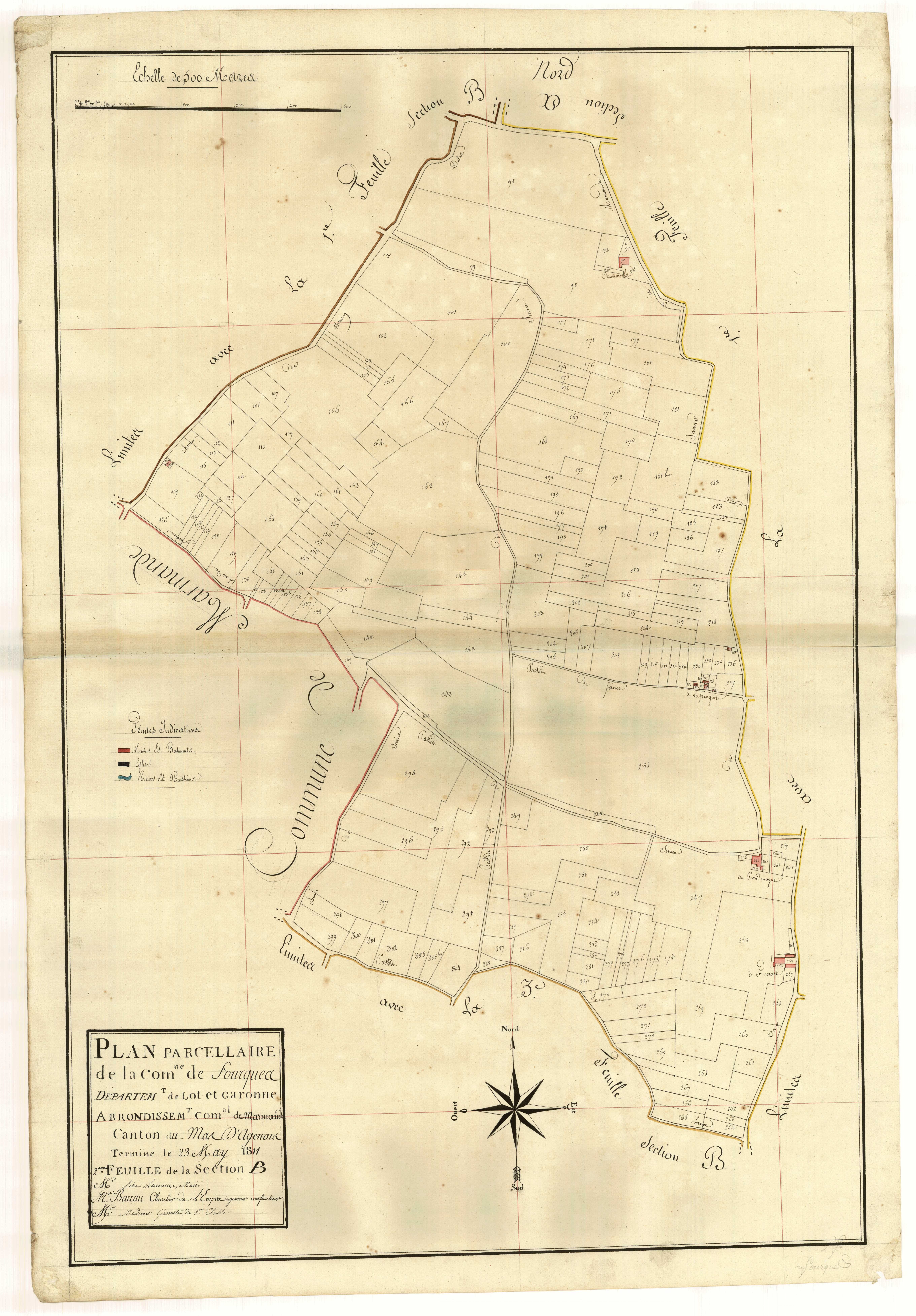 Plan primitif, atlas-B2 Saint-Sauveur et Sainte-Marthe, Fourques-sur-Garonne