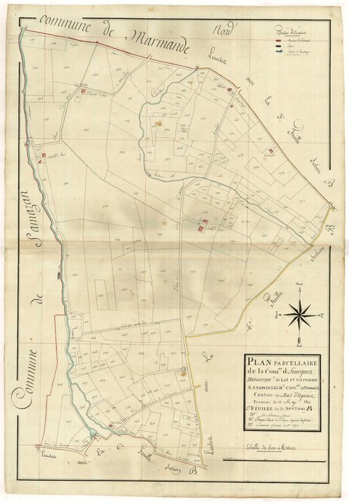 Plan primitif, atlas-B5 Saint-Sauveur et Sainte-Marthe, Fourques-sur-Garonne