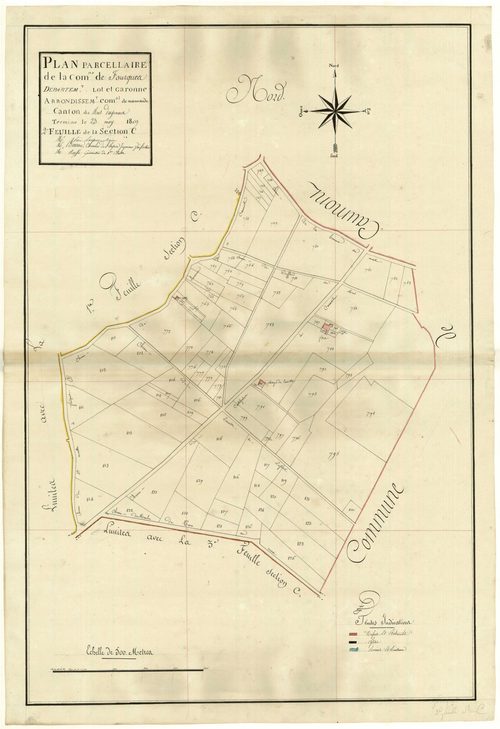 Plan primitif, atlas-C2 Saint-Sauveur et Sainte-Marthe (sic), Fourques-sur-Garonne