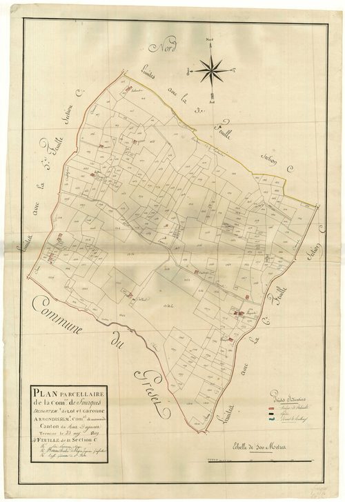 Plan primitif, atlas-C4 Saint-Sauveur et Sainte-Marthe (sic), Fourques-sur-Garonne