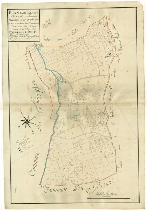 Plan primitif, atlas-C5 Saint-Sauveur et Sainte-Marthe (sic), Fourques-sur-Garonne