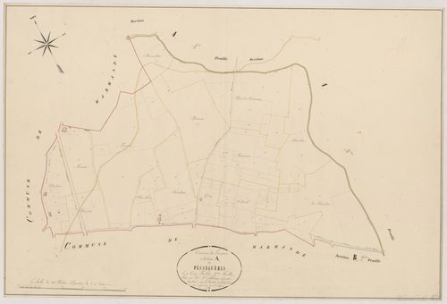 Plan napoléonien, atlas-A2 Pésséguères, Fourques-sur-Garonne