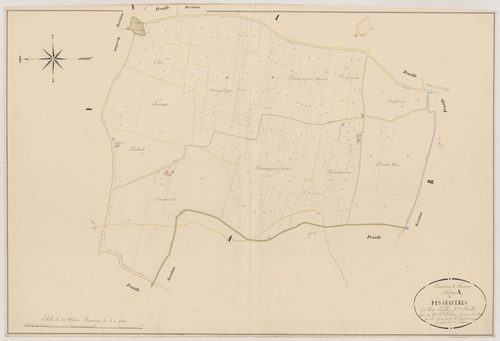 Plan napoléonien, atlas-A3 Pésséguères, Fourques-sur-Garonne