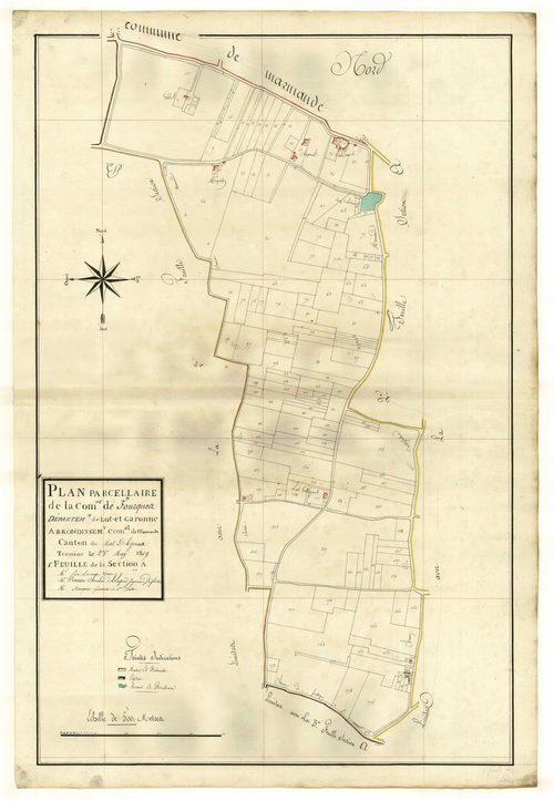 Plan primitif, atlas-A1 Fourques, Fourques-sur-Garonne