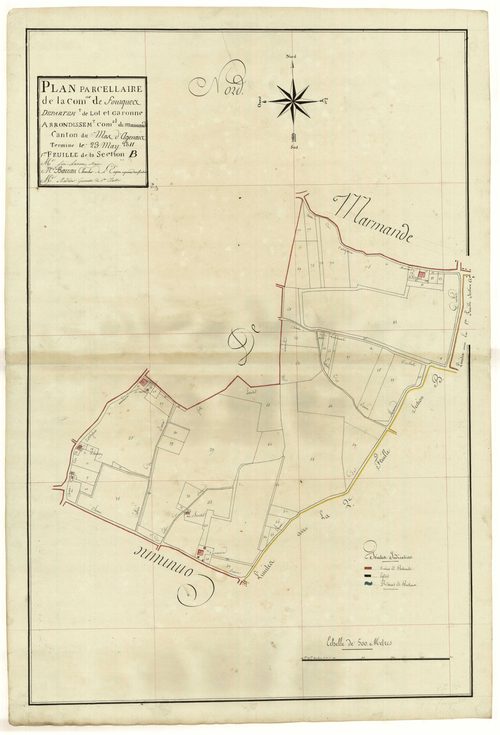 Plan primitif, atlas-B1 Saint-Sauveur et Sainte-Marthe, Fourques-sur-Garonne