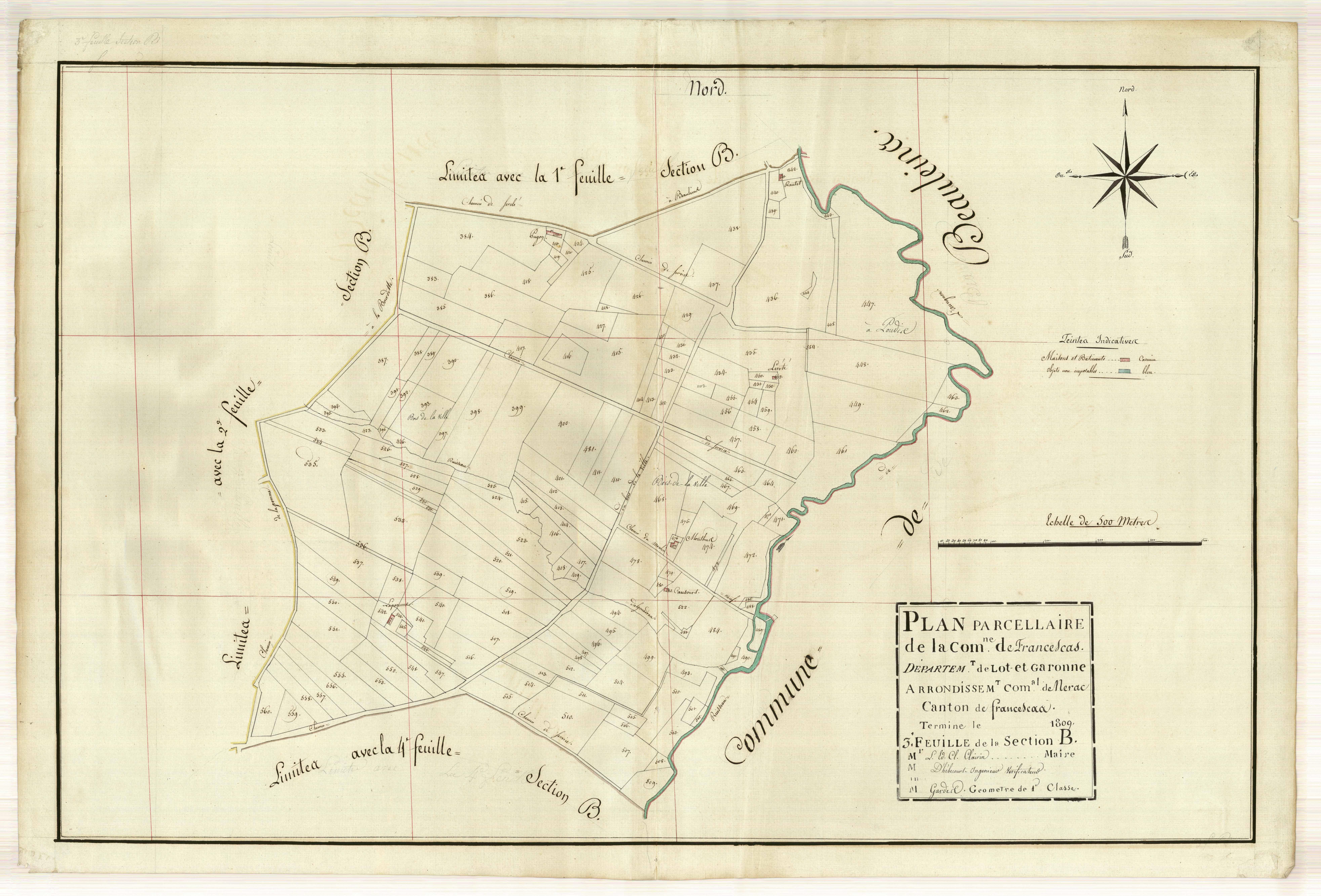 Plan primitif, atlas-B3 Cap-de-Bosq, Francescas