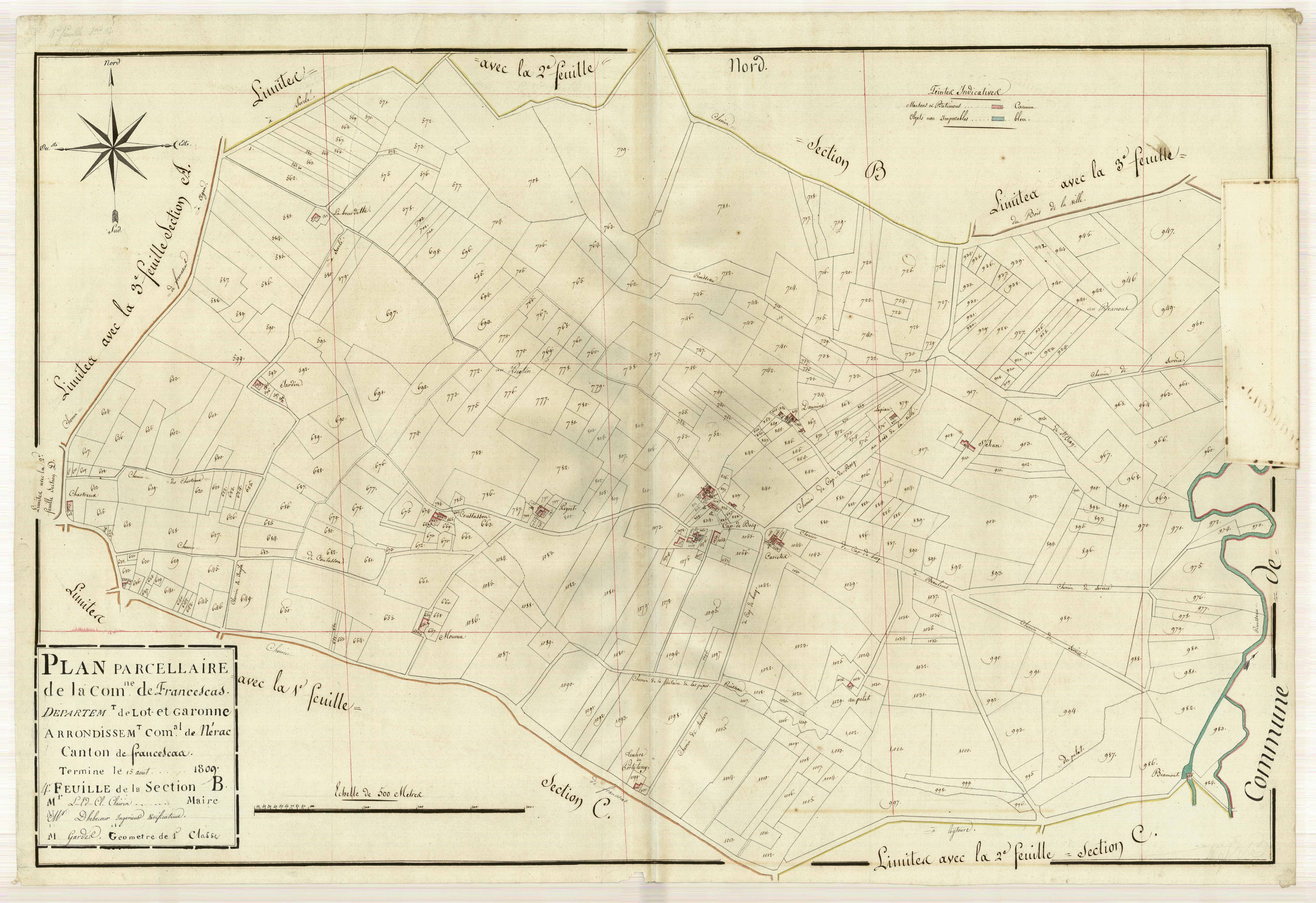 Plan primitif, atlas-B4 Cap-de-Bosq, Francescas