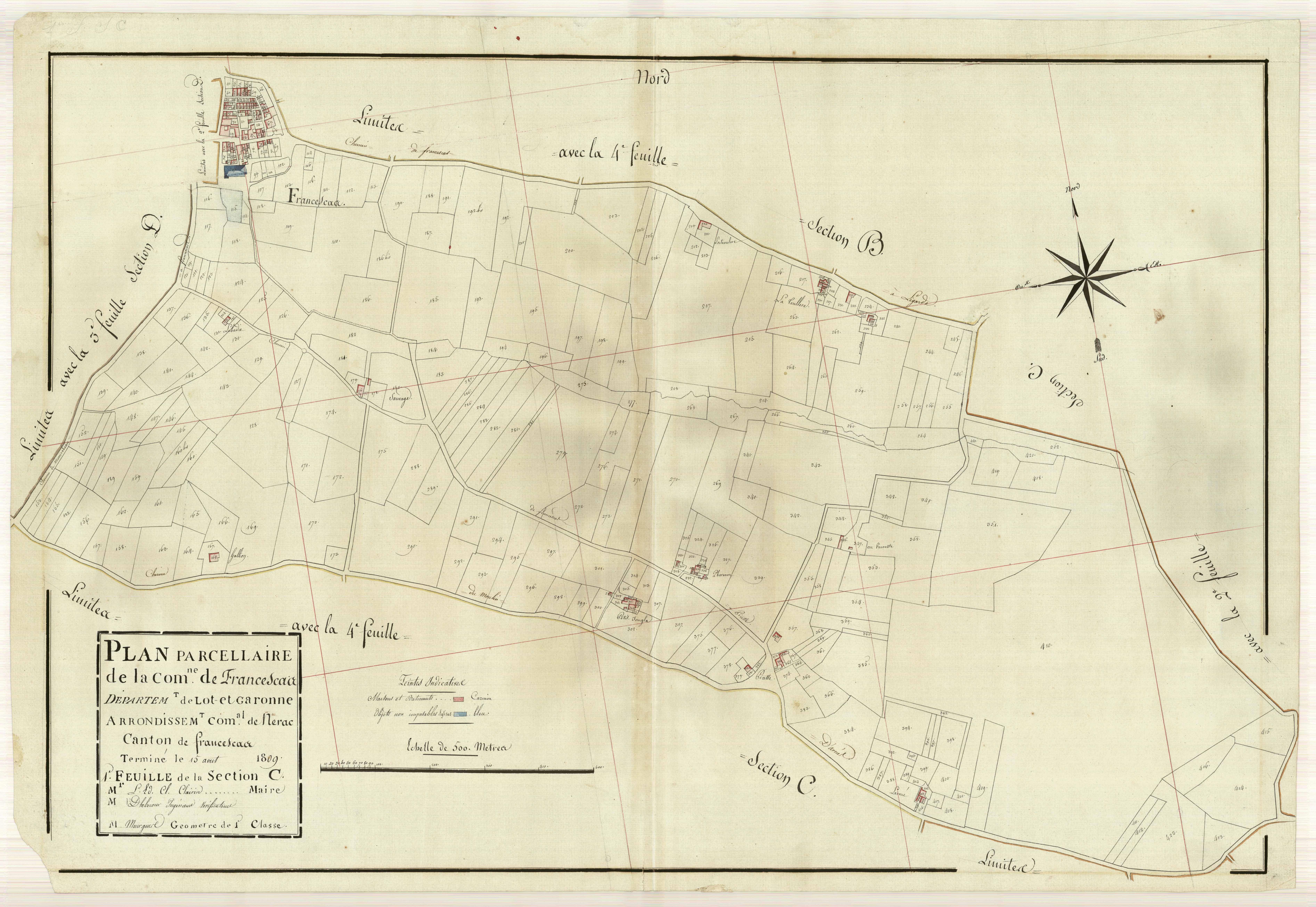 Plan primitif, atlas-C1 Le Grand Bois, Francescas