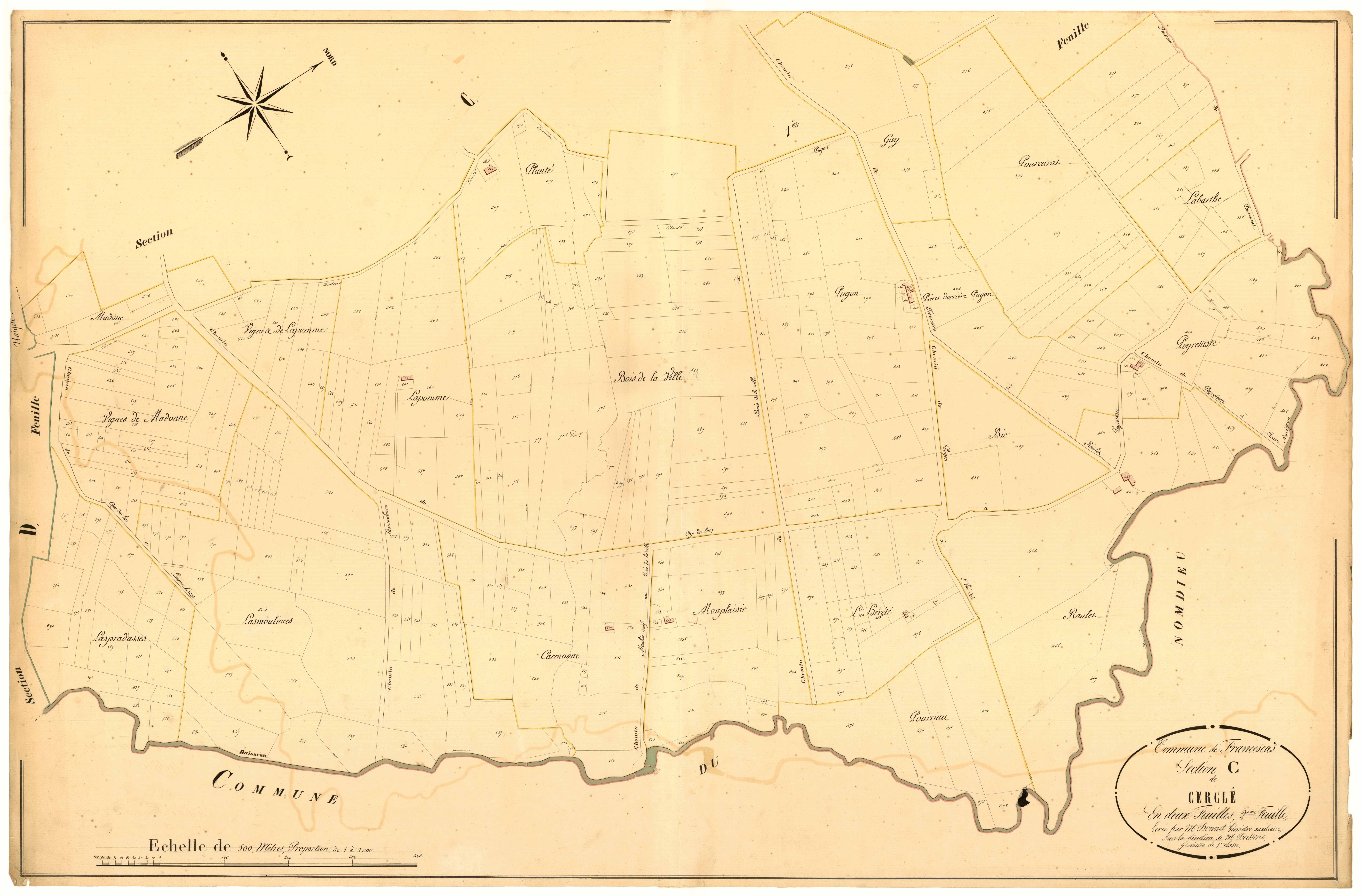 Plan napoléonien, atlas-C2 Cerclé, Francescas