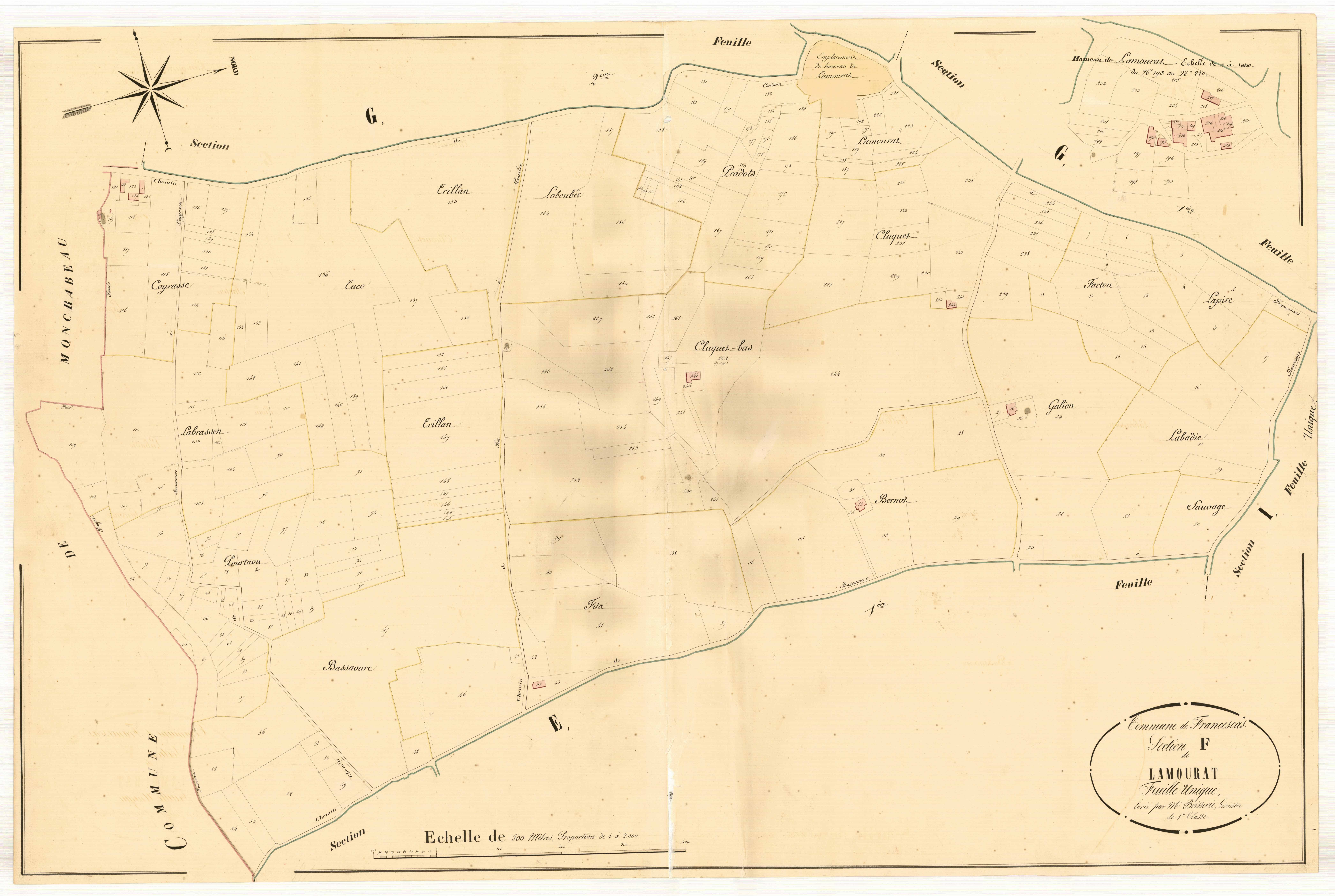 Plan napoléonien, atlas-F Lamourat, Francescas