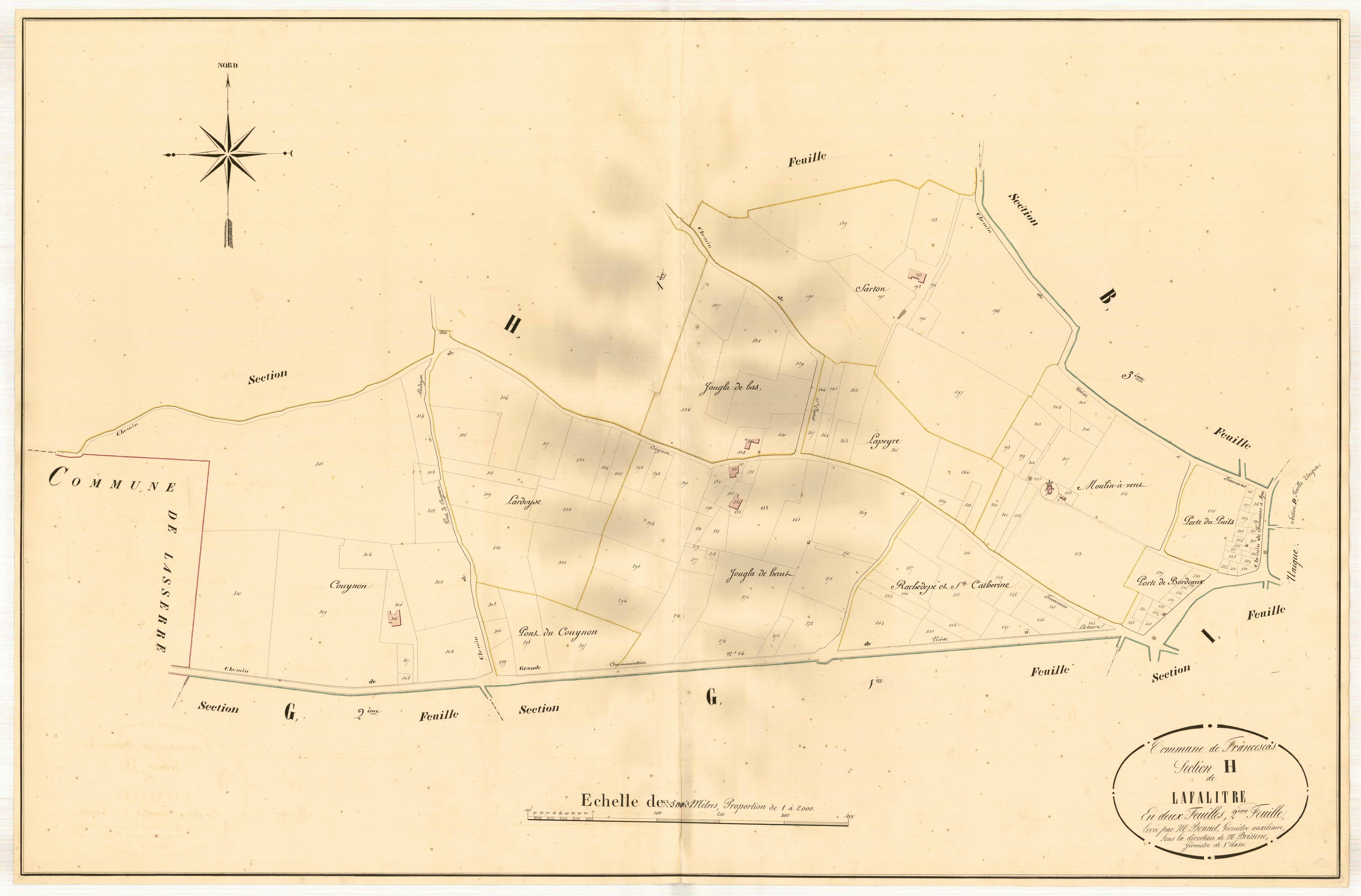 Plan napoléonien, atlas-H2 Lafalitre, Francescas