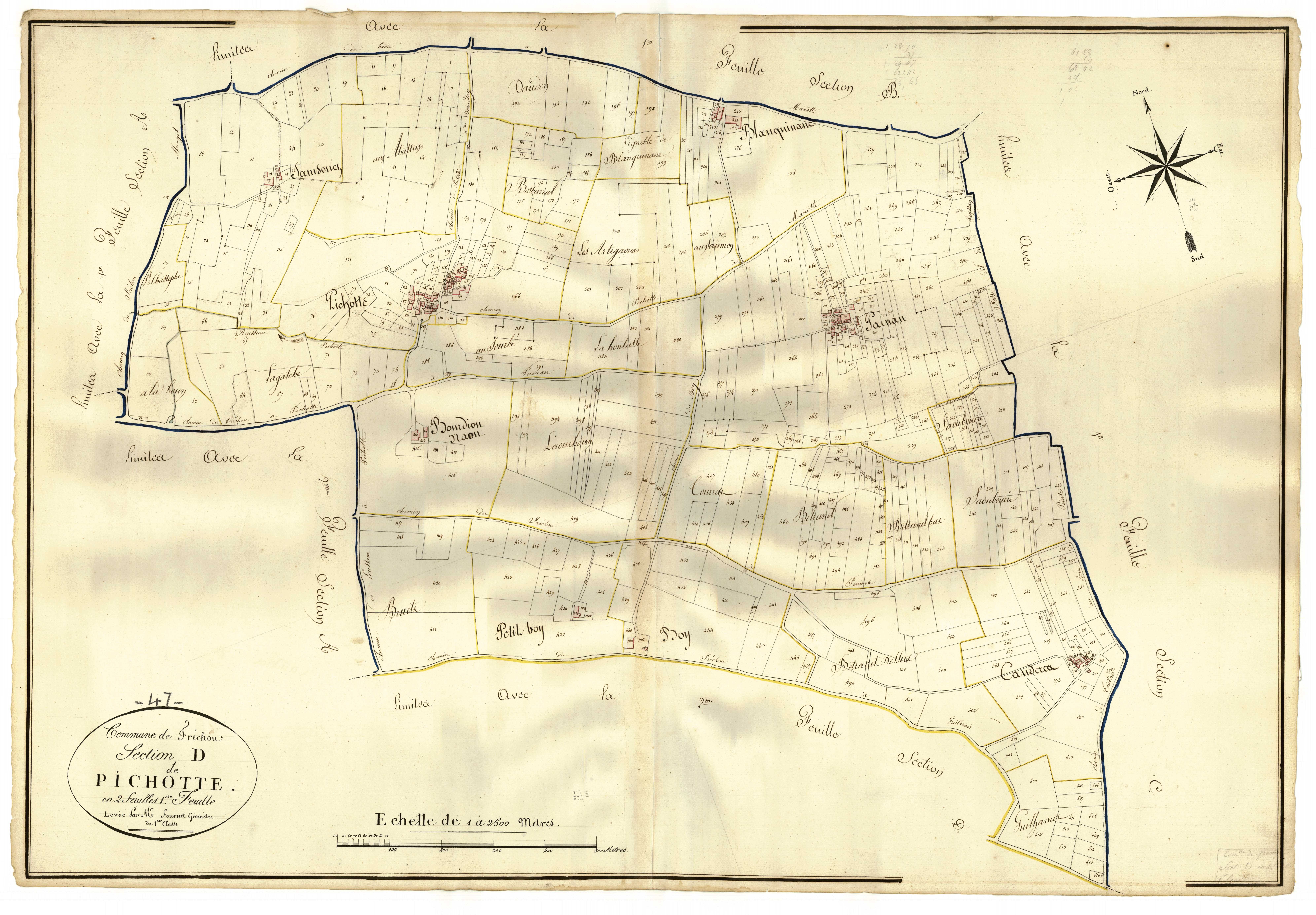 Plan napoléonien, atlas-D1 Pichotte, Fréchou (Le)