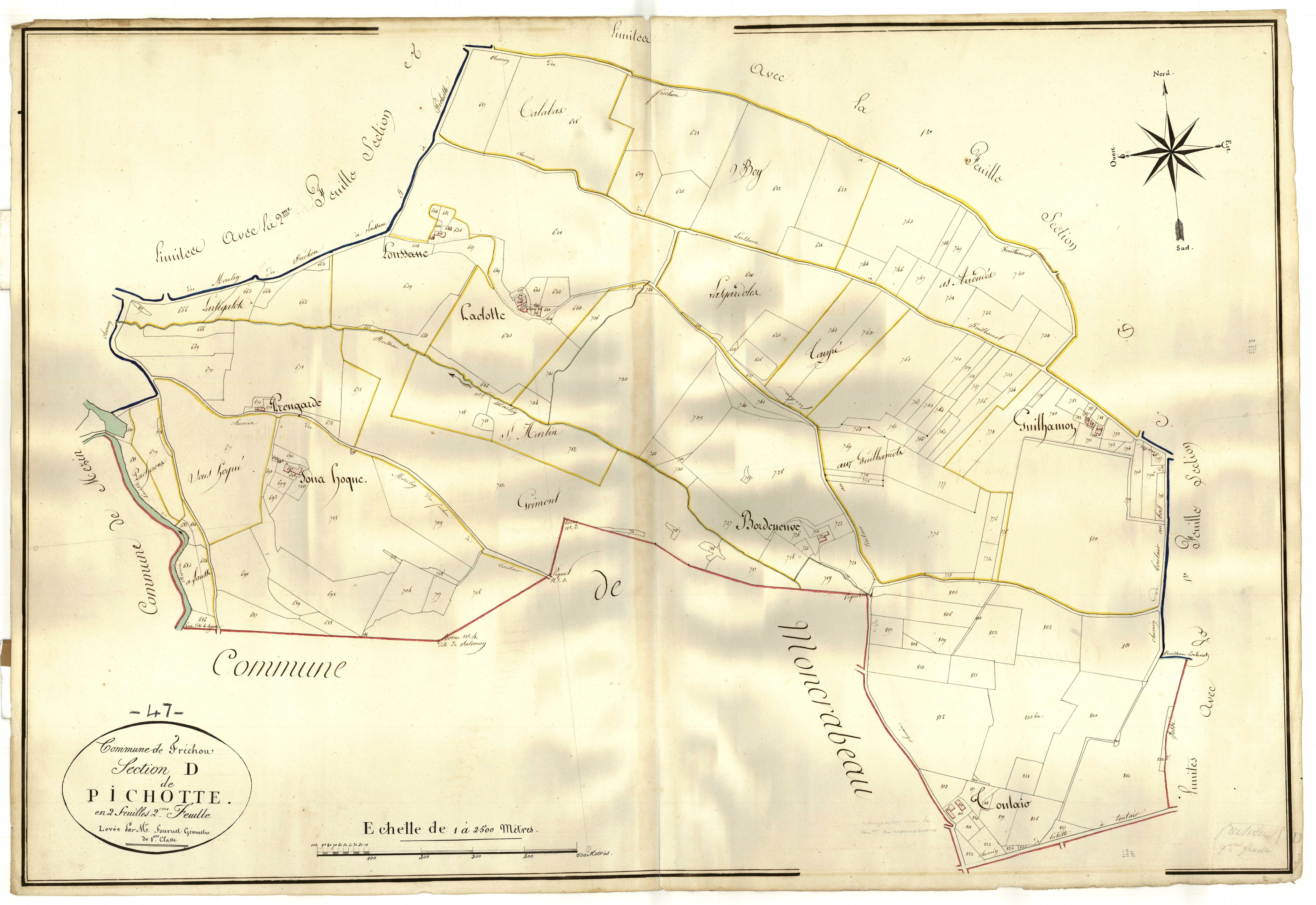 Plan napoléonien, atlas-D2 Pichotte, Fréchou (Le)