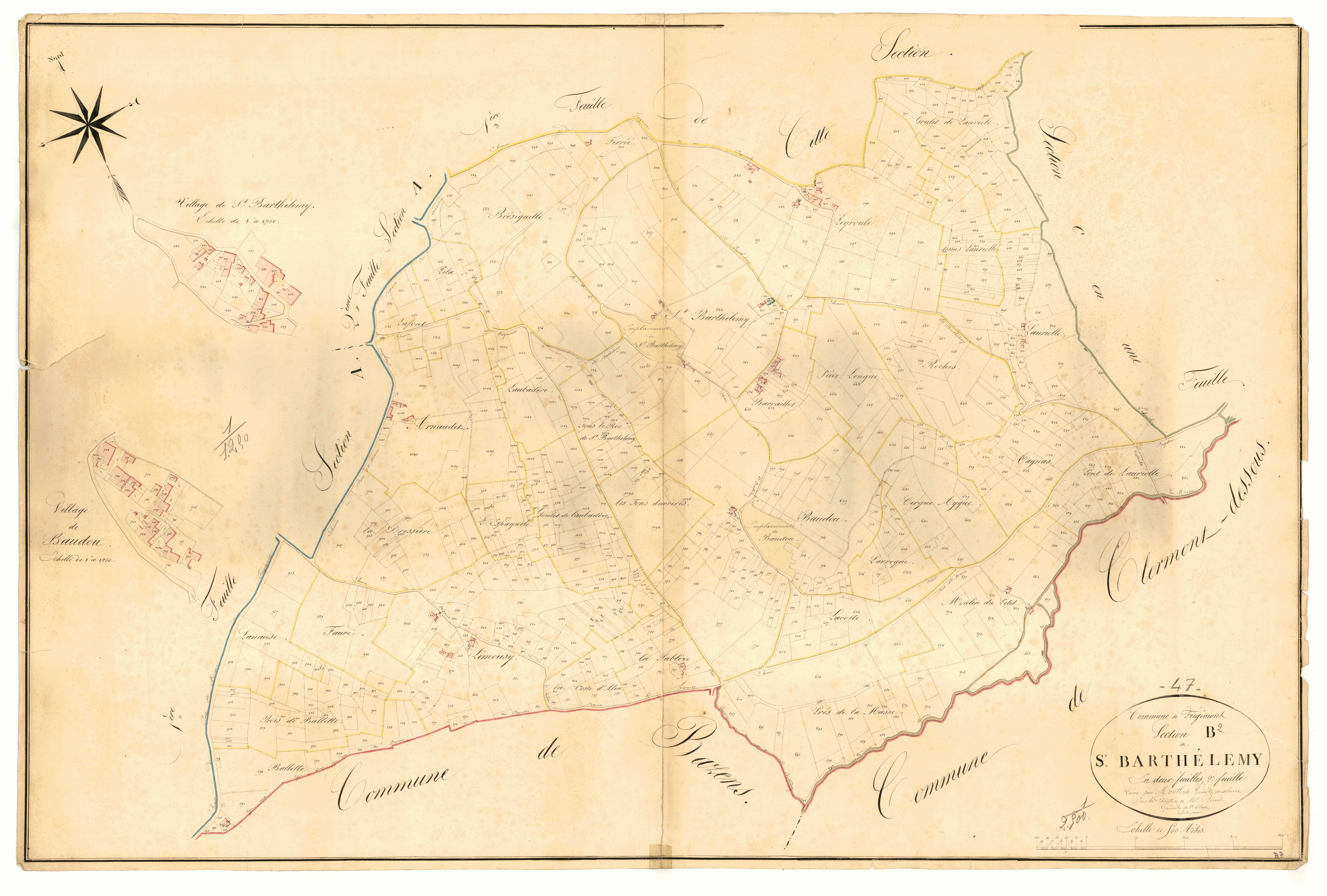 Plan napoléonien, atlas-B2 Saint-Barthélemy, Frégimont