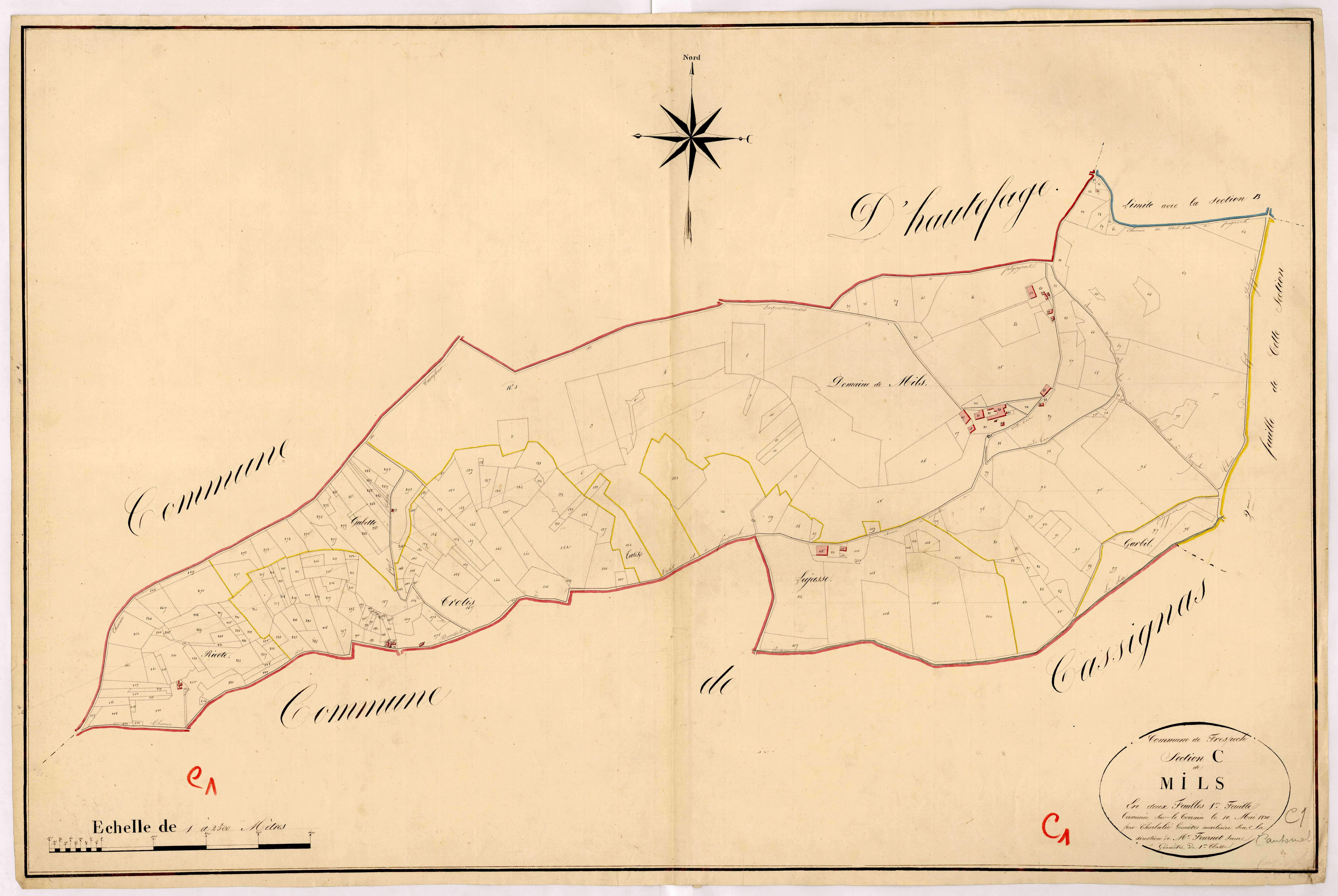 Plan napoléonien, atlas-C1 Mils, Frespech
