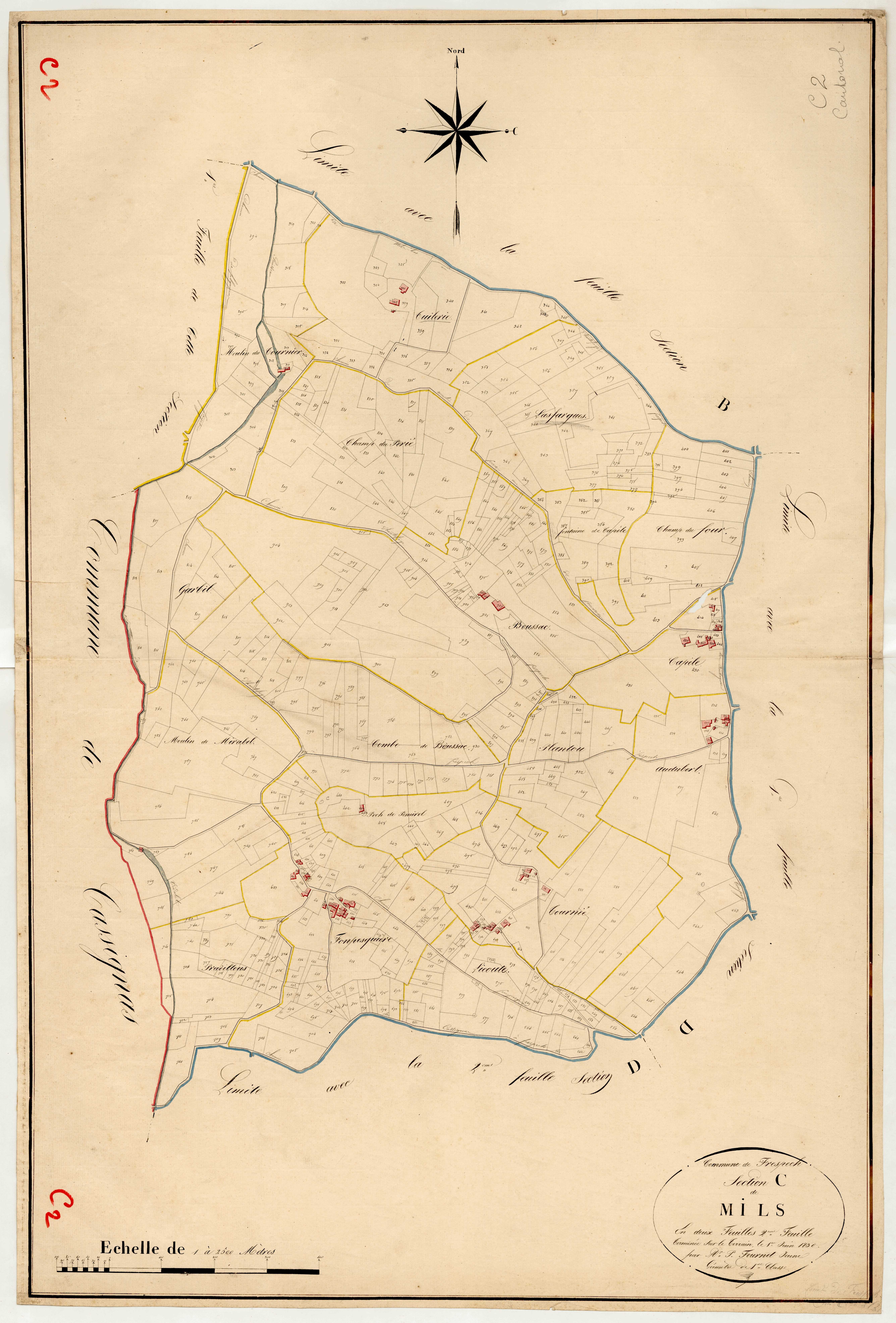 Plan napoléonien, atlas-C2 Mils, Frespech