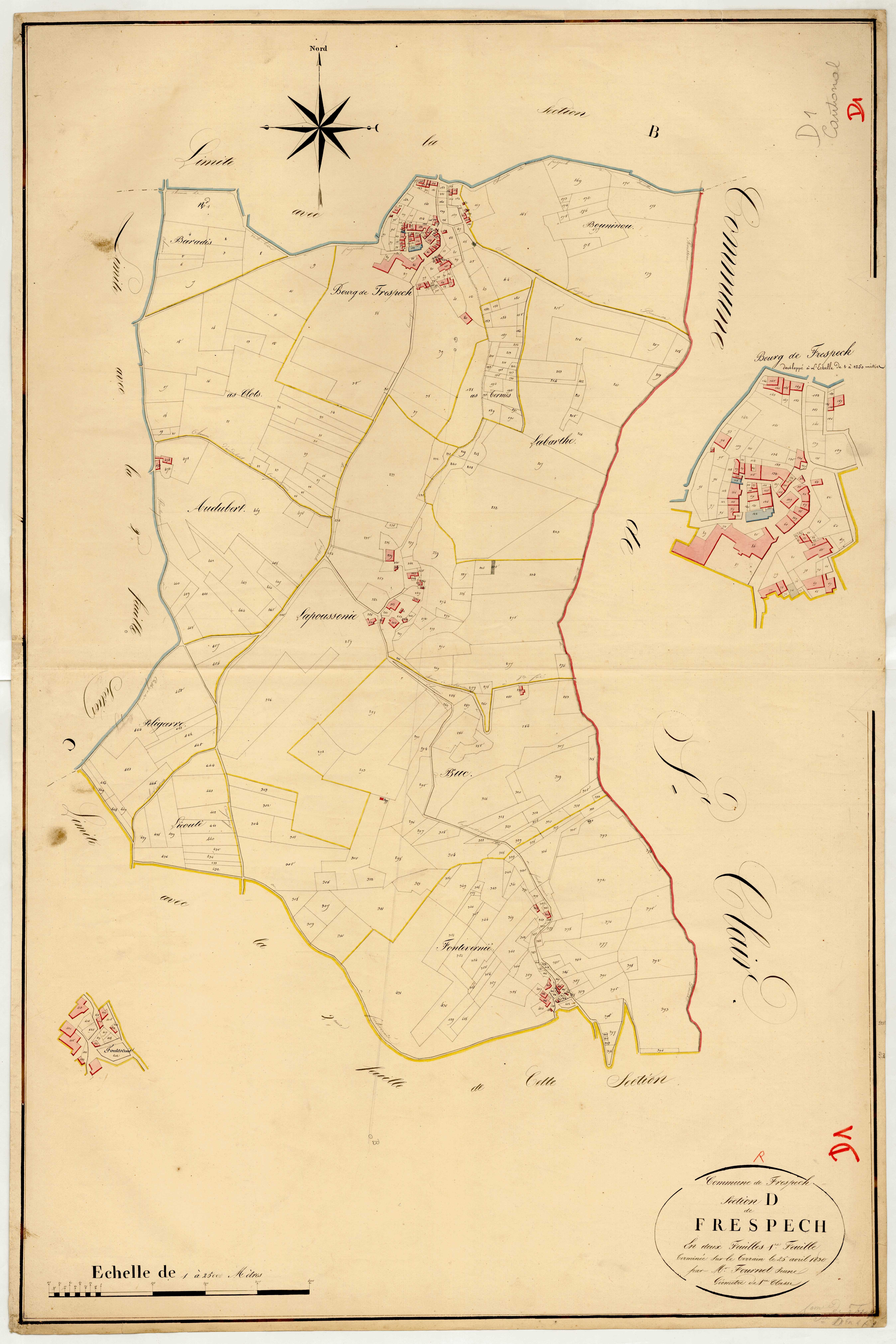 Plan napoléonien, atlas-D1 Frespech, Frespech