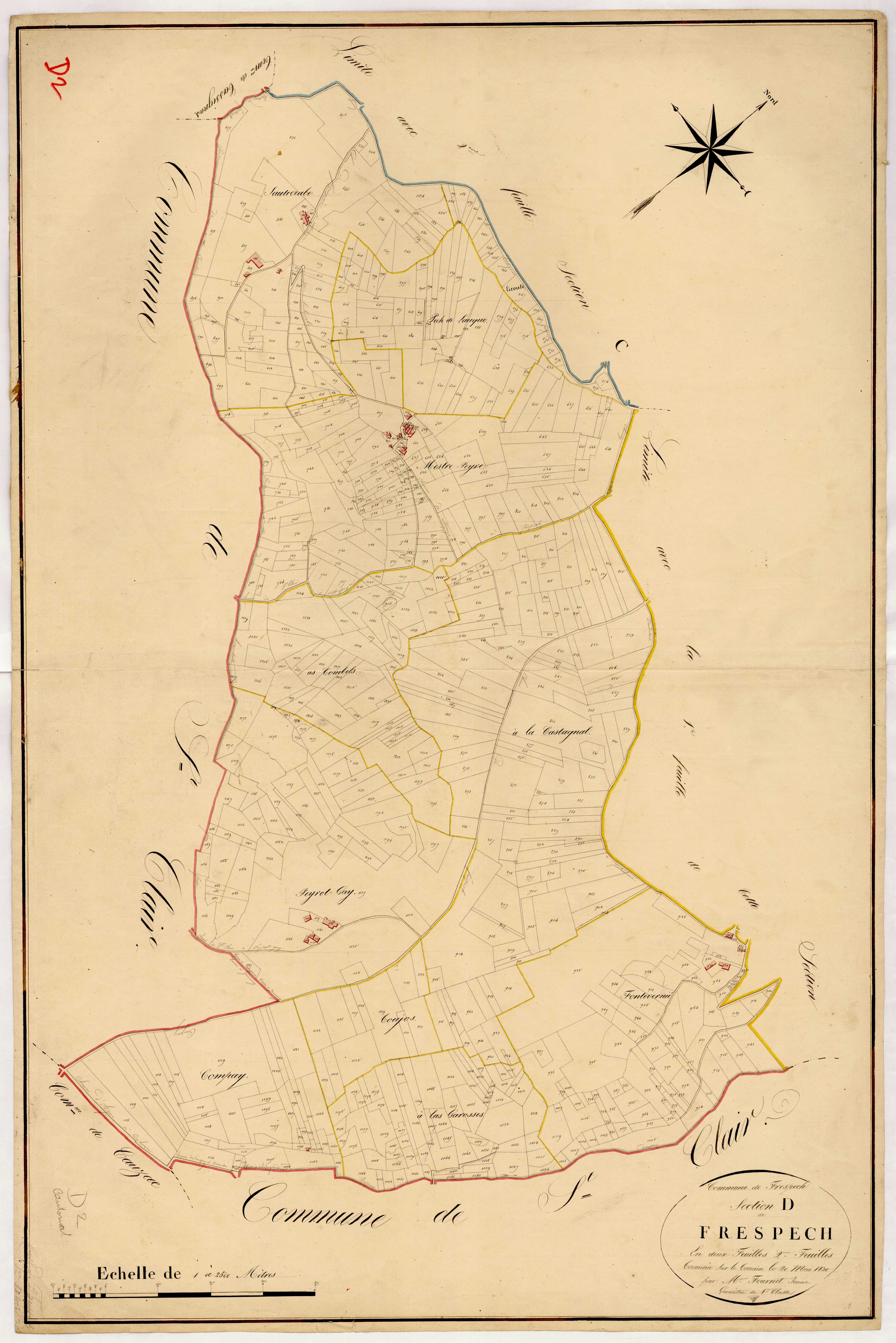 Plan napoléonien, atlas-D2 Frespech, Frespech