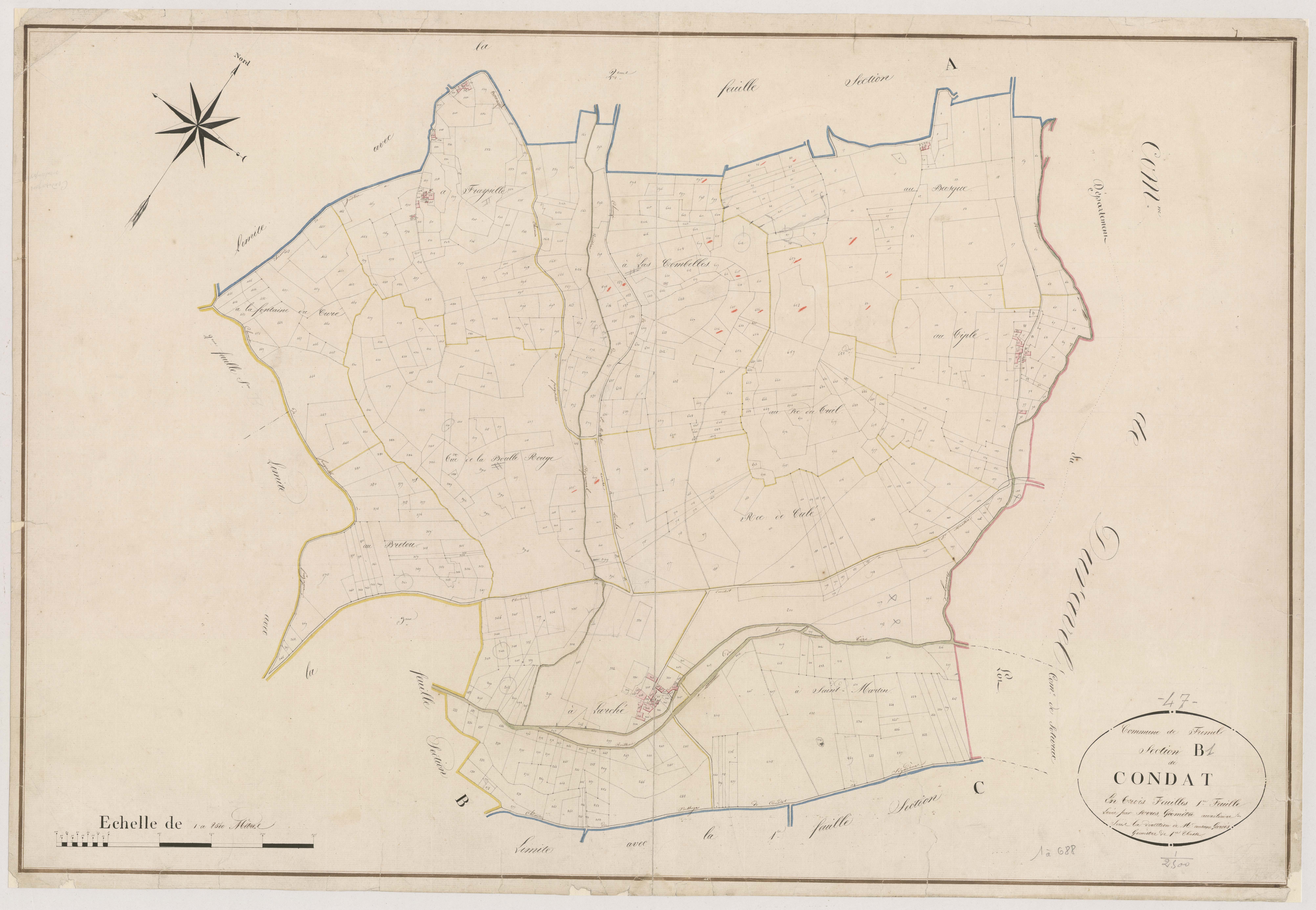 Plan napoléonien, atlas-B1 Condat, Fumel