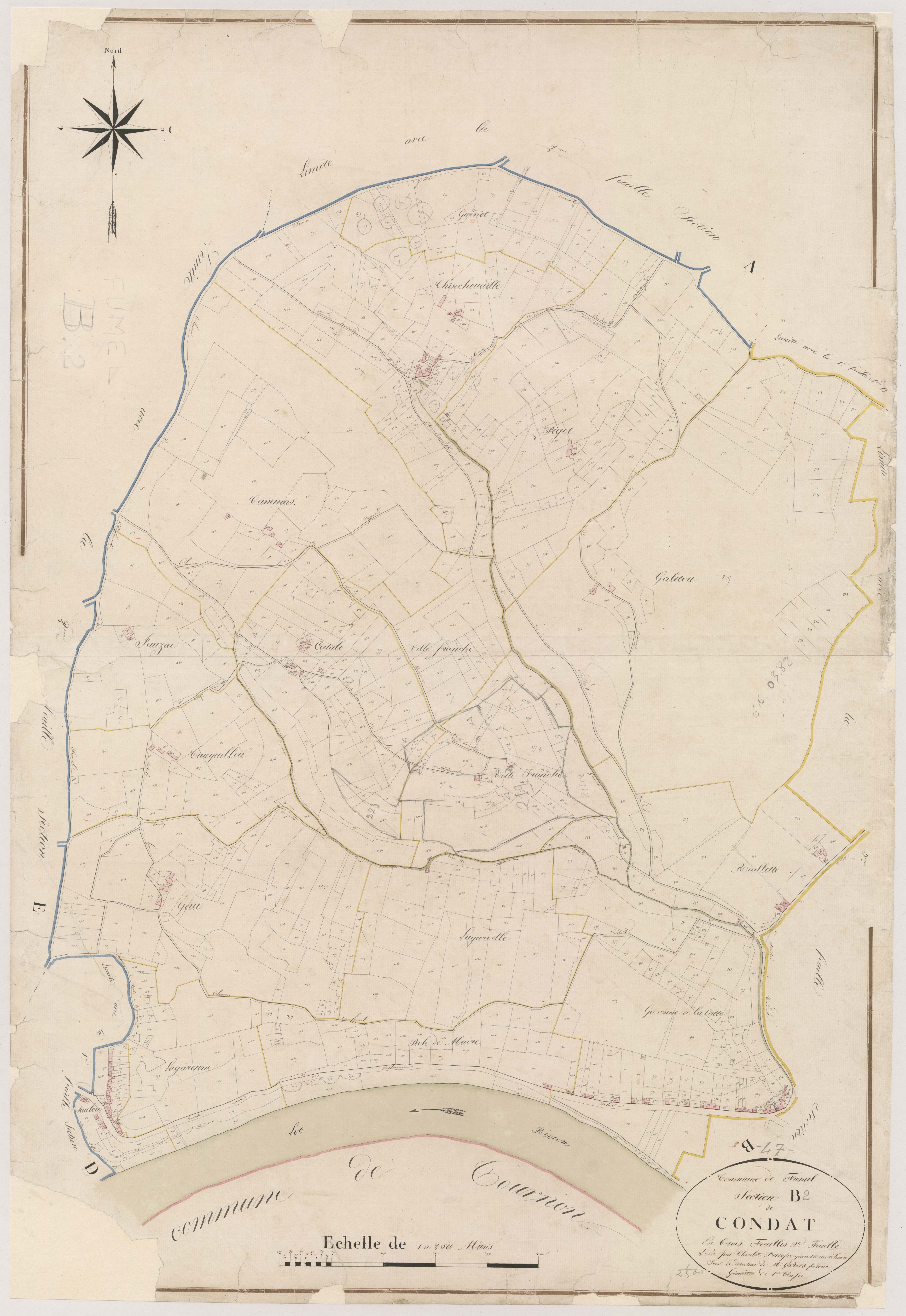 Plan napoléonien, atlas-B2 Condat, Fumel