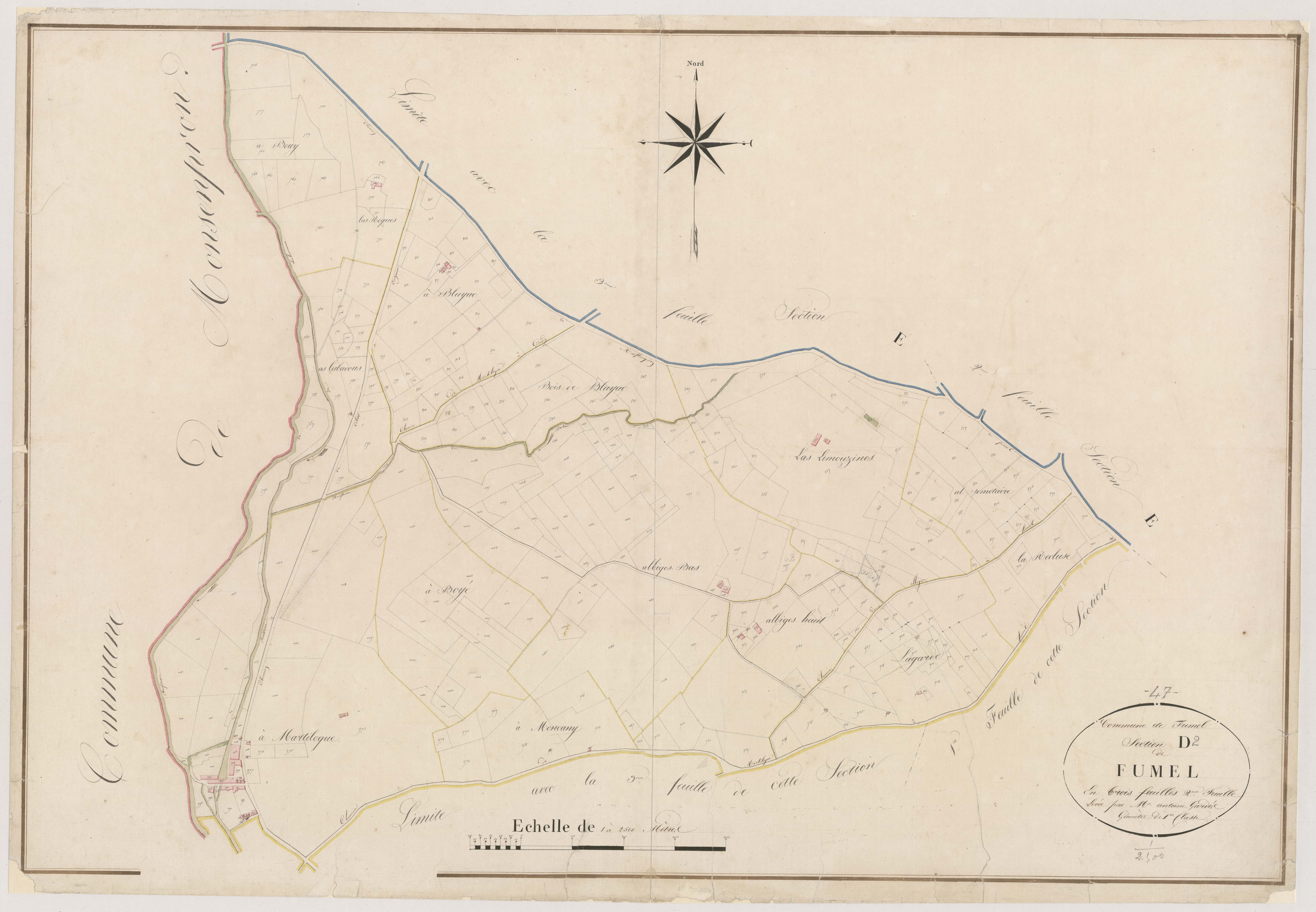 Plan napoléonien, atlas-D2 Fumel, Fumel